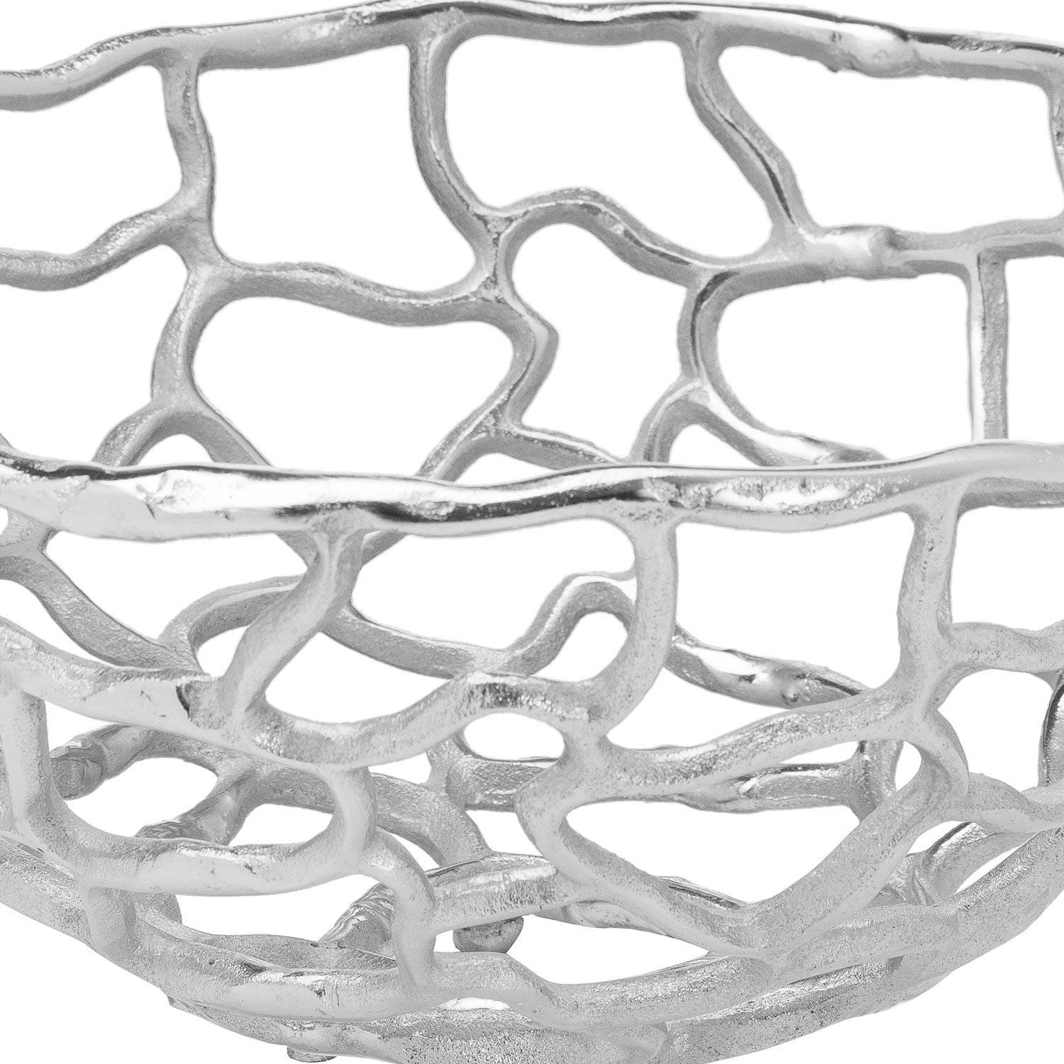 Ohlson Silver Perforated Coral Inspired Bowl Small