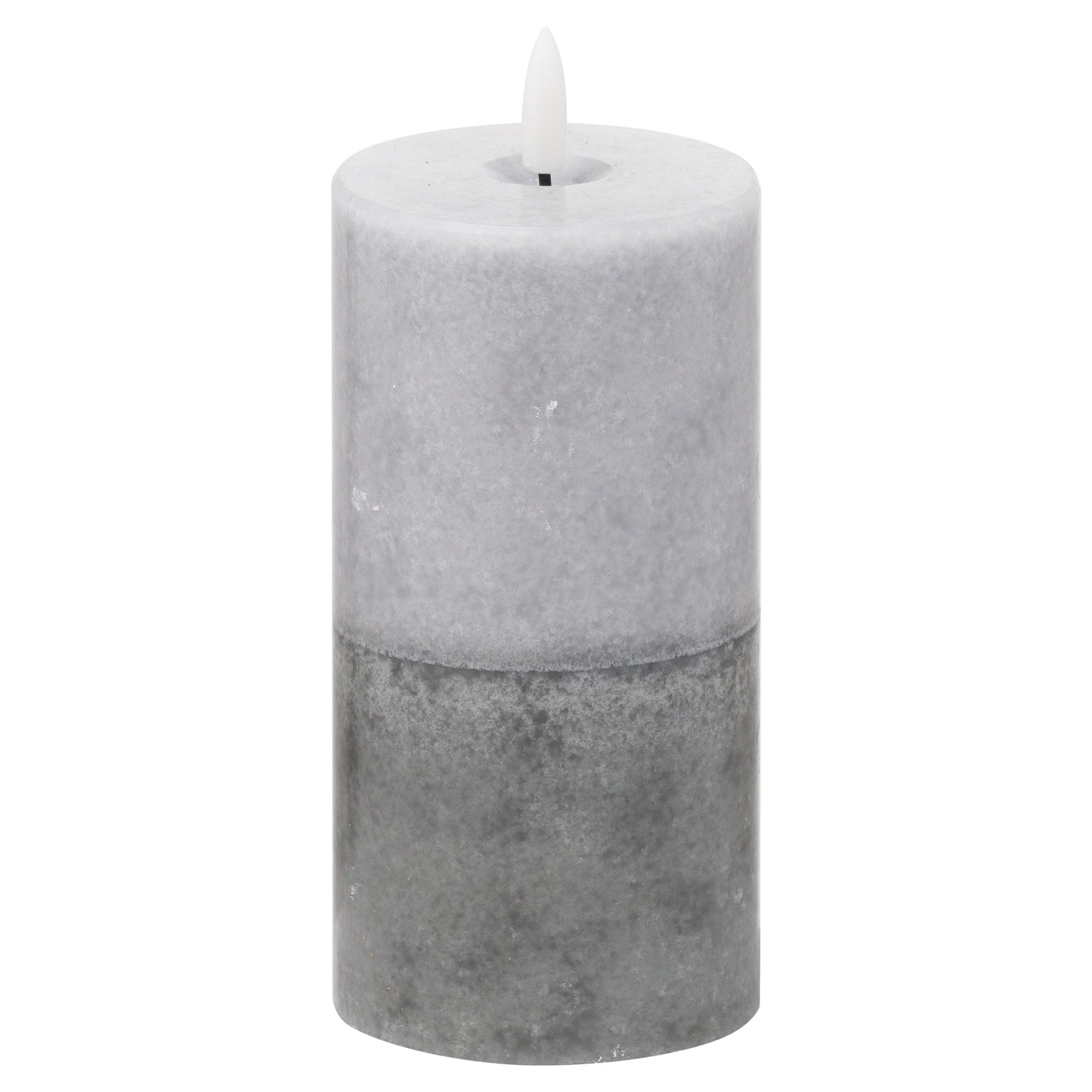 Luxe Collection Natural Glow 3x6 Grey Dipped LED Candle