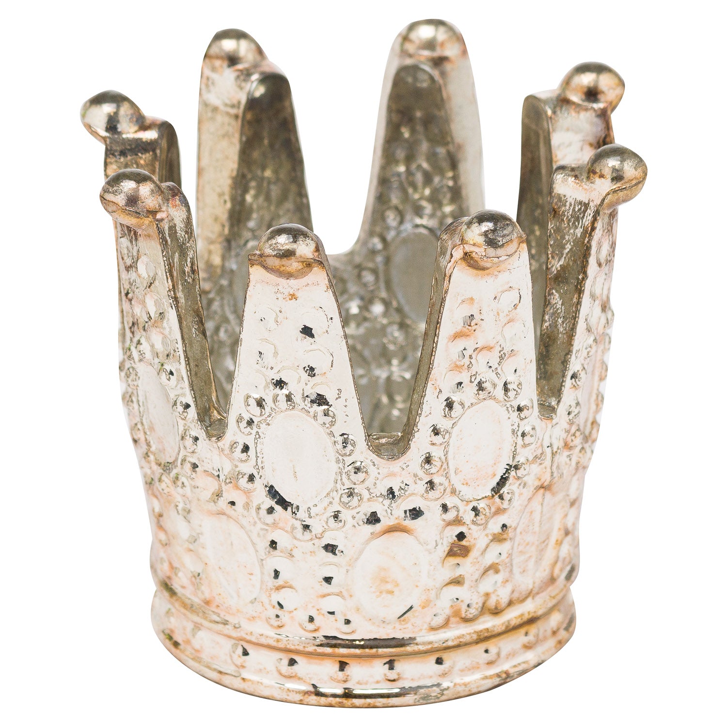 Burnished Crown Tealight Holder