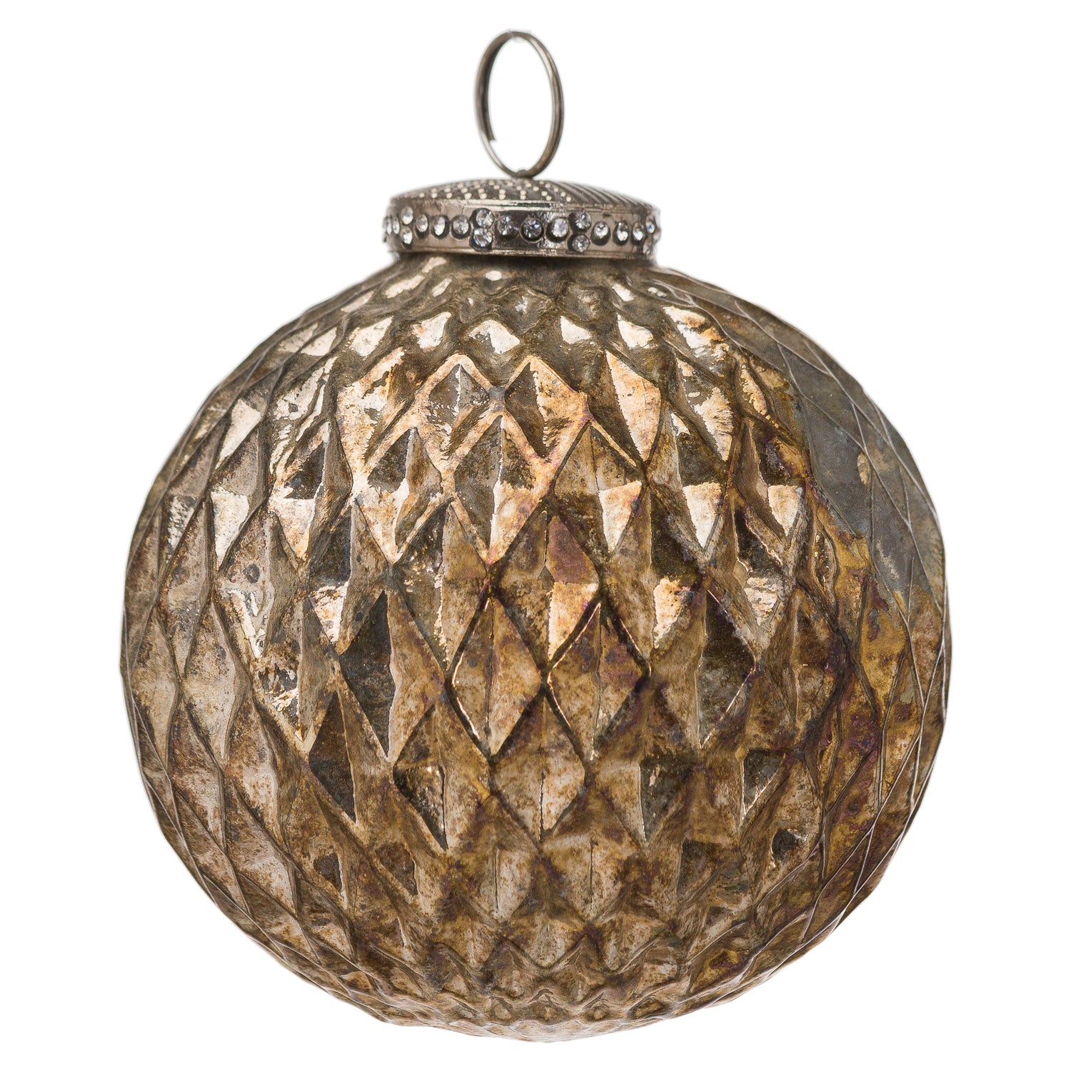 The Noel Collection Burnished Large Honeycomb Bauble