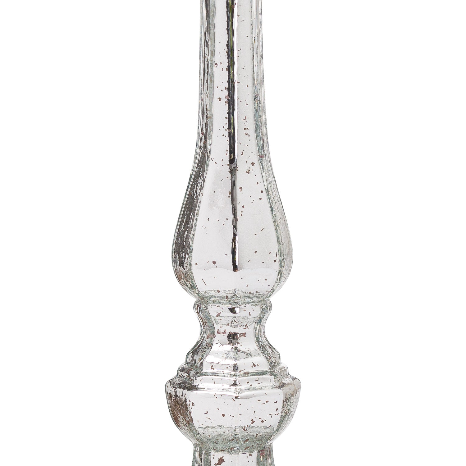 Tall Metallic Hexagonal Candle Pillar