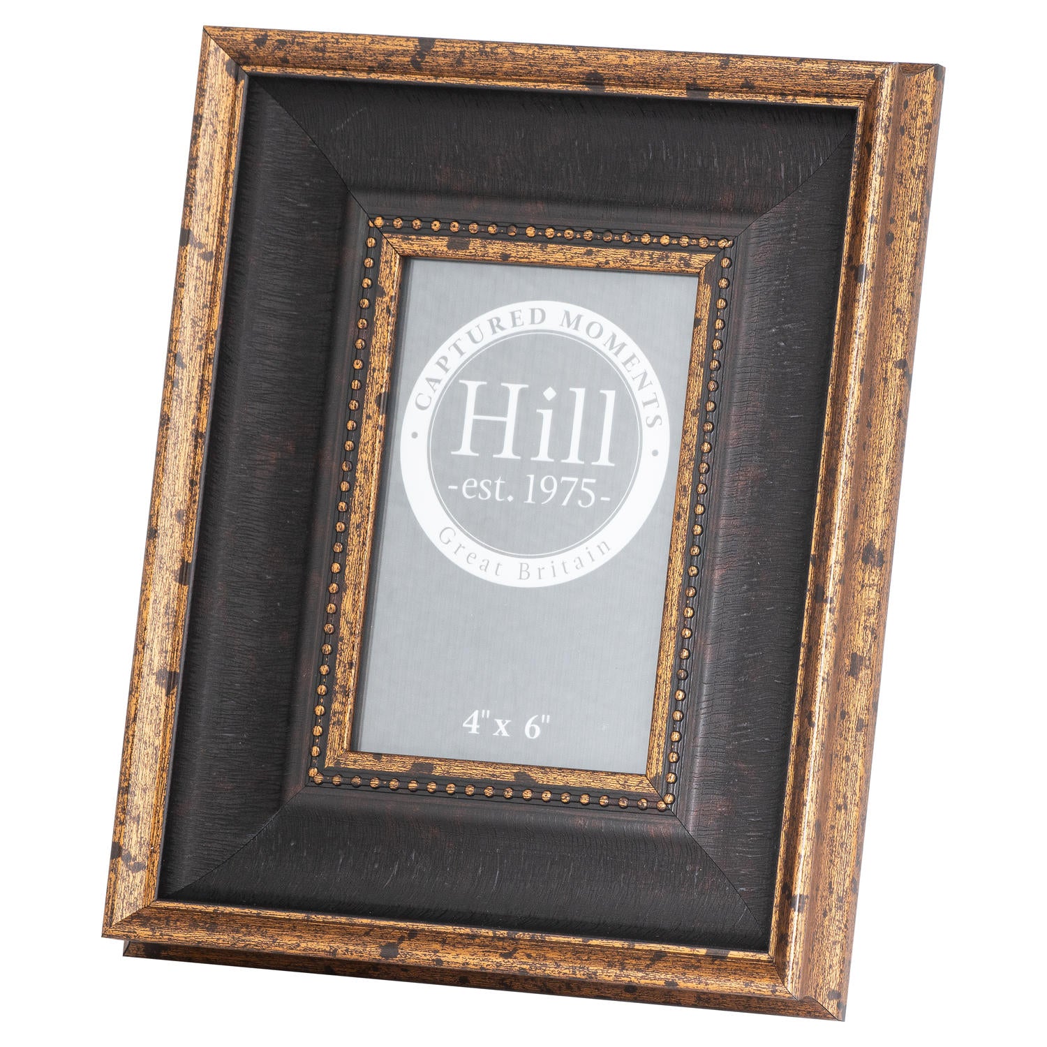 Black Antique Gold Beaded 4X6 Photo Frame
