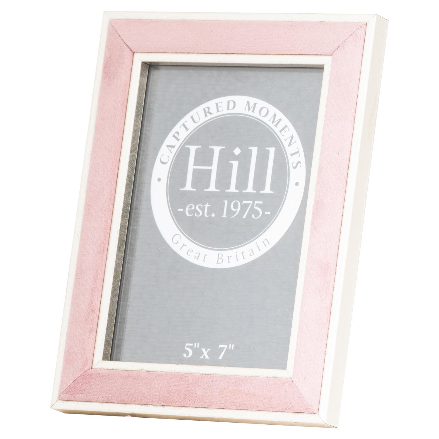 Silver Edged Pink Velvet 5X7 Photo Frame