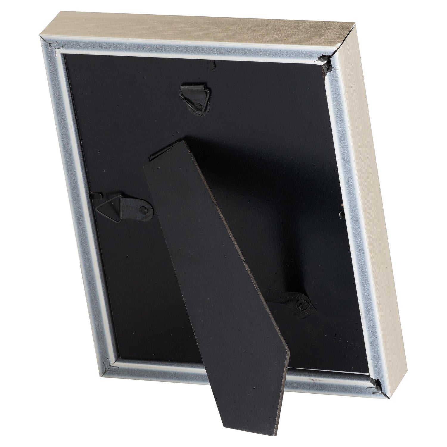 Antiqued Pewter Deep Framed White Velvet 4X6 Photo Frame