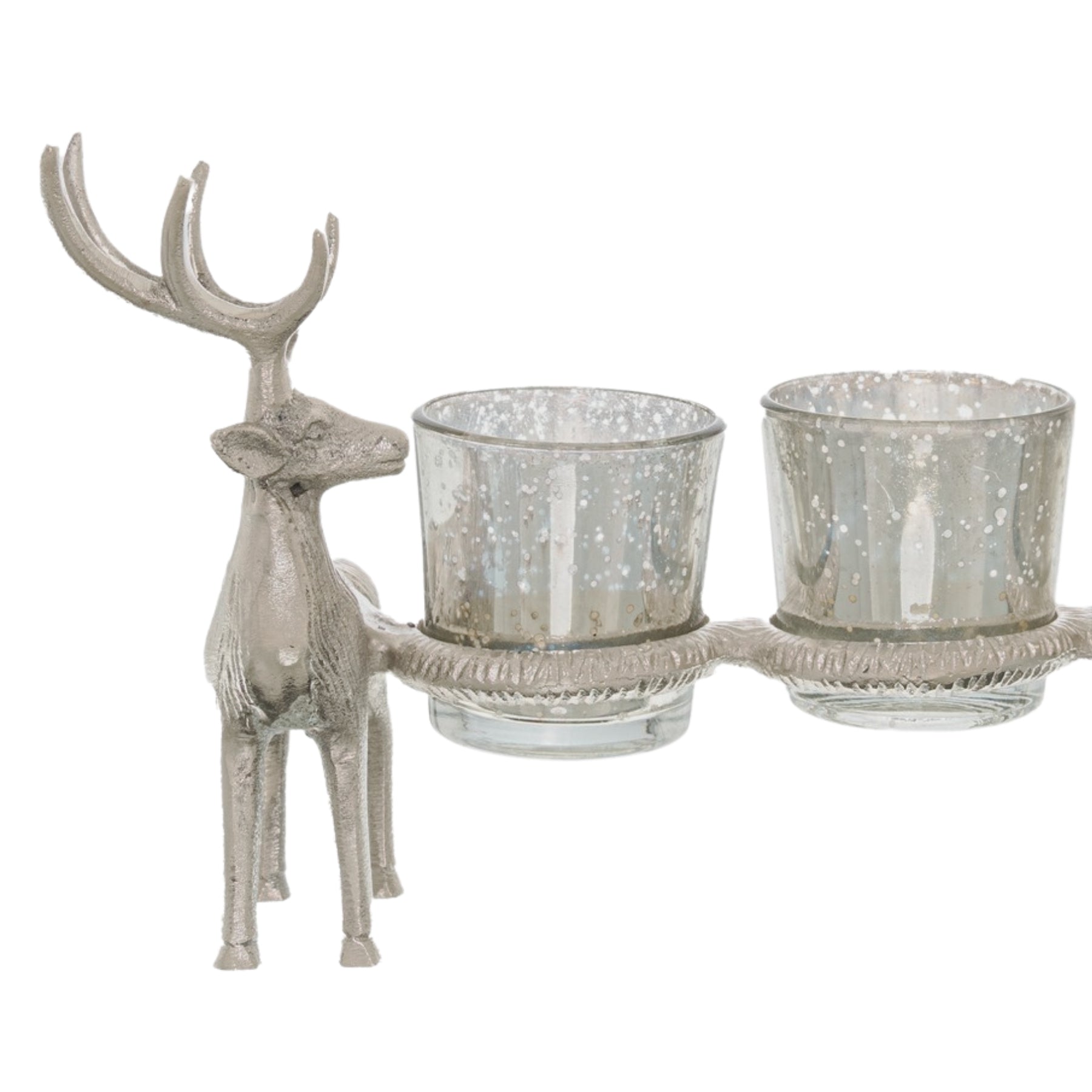 Silver Stag Tripple Tealight Holders
