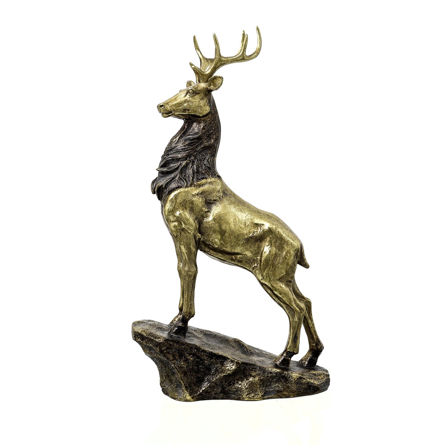 Large Gold Standing Stag Ornament