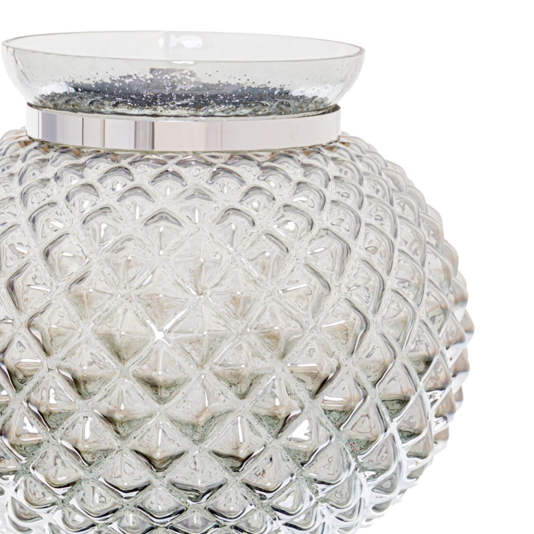 Smoked Midnight Large Combe Candle Holder