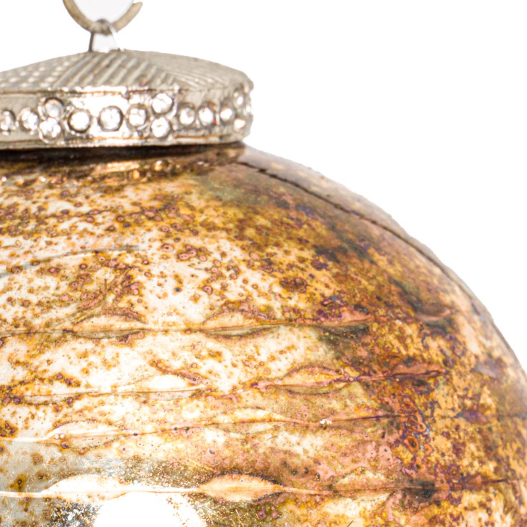 The Noel Collection Burnished Etched Medium Bauble