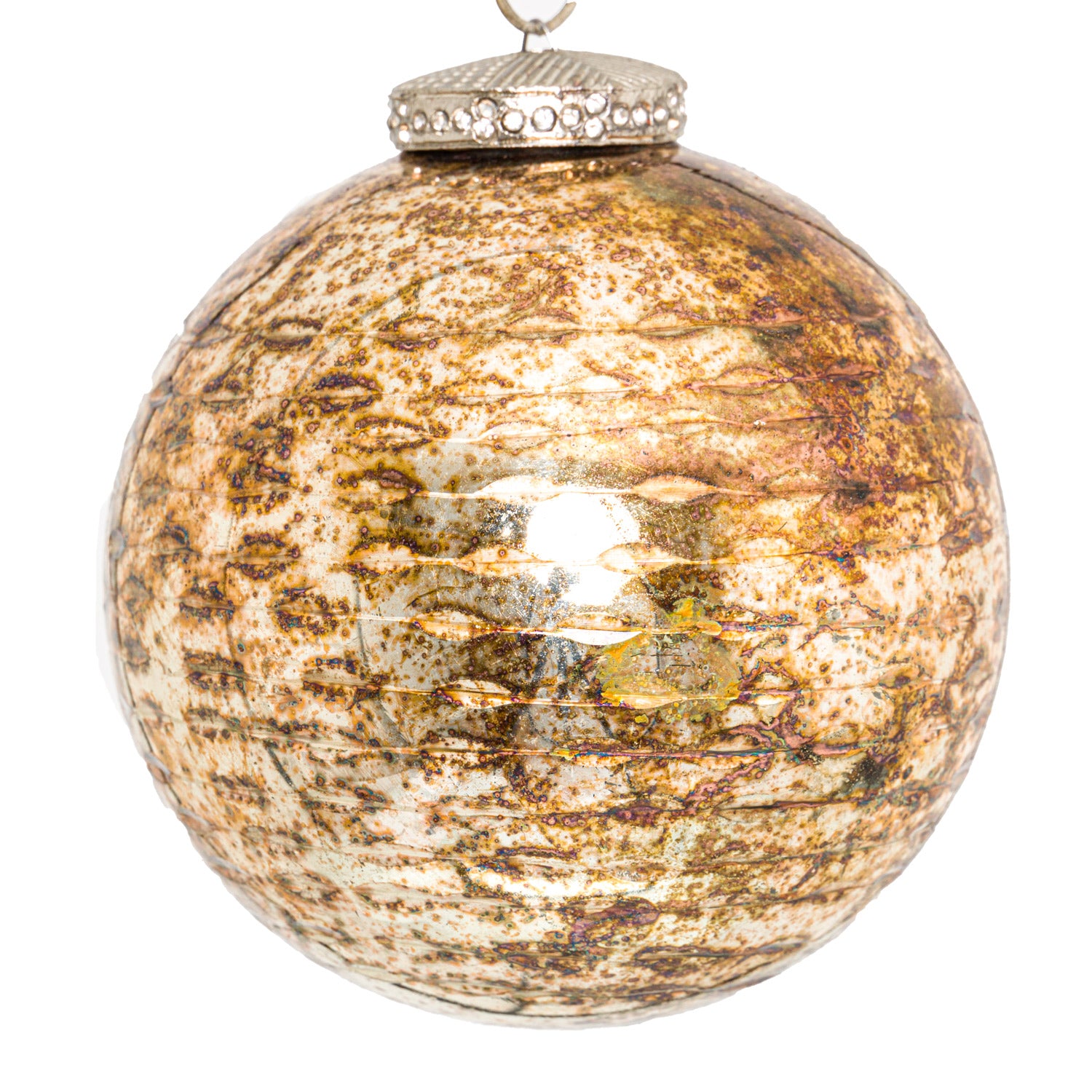 The Noel Collection Burnished Etched Medium Bauble