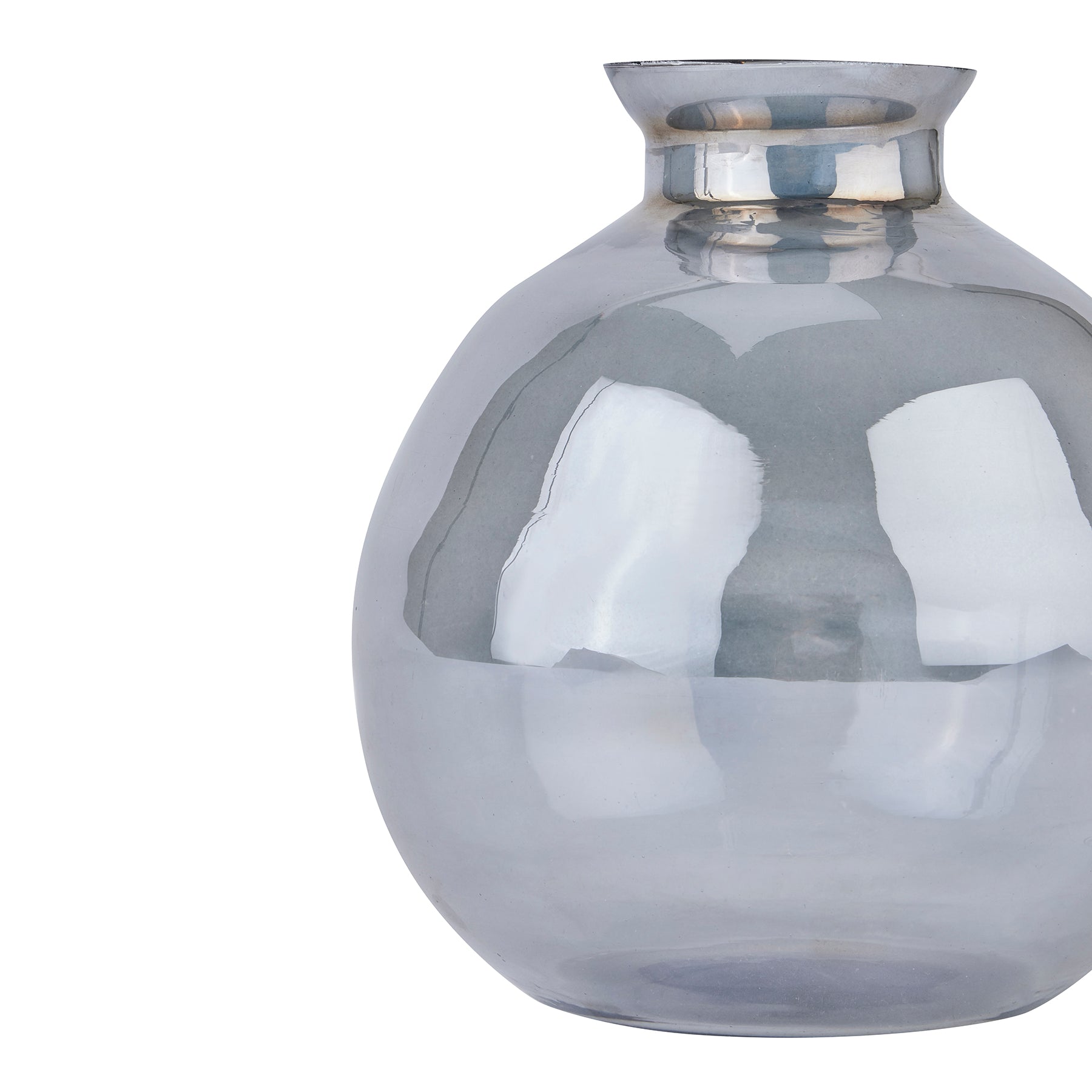 Smoked Midnight Squat Stem Vase