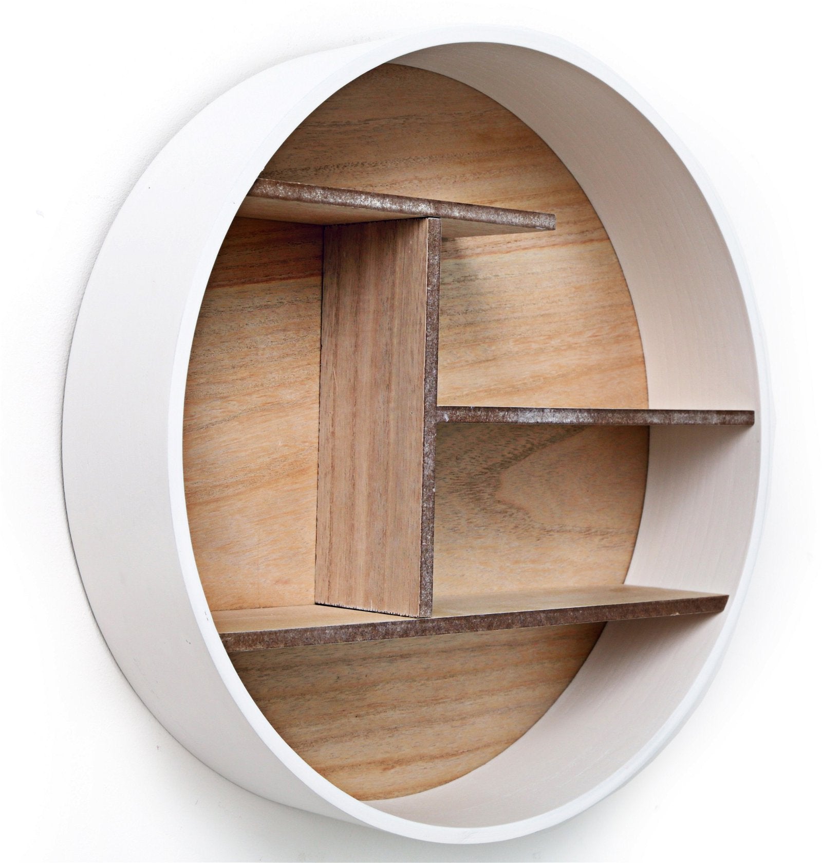 White Round Shelf Unit 46cm