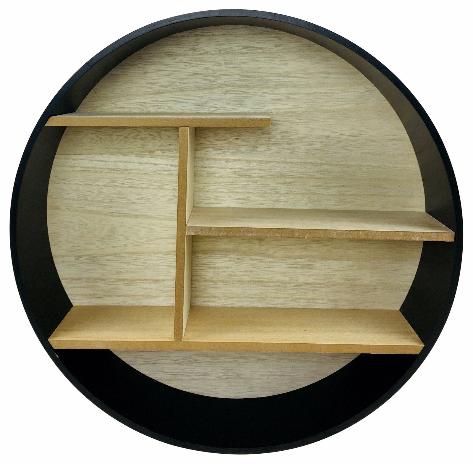 Black Round Shelf Unit 45cm