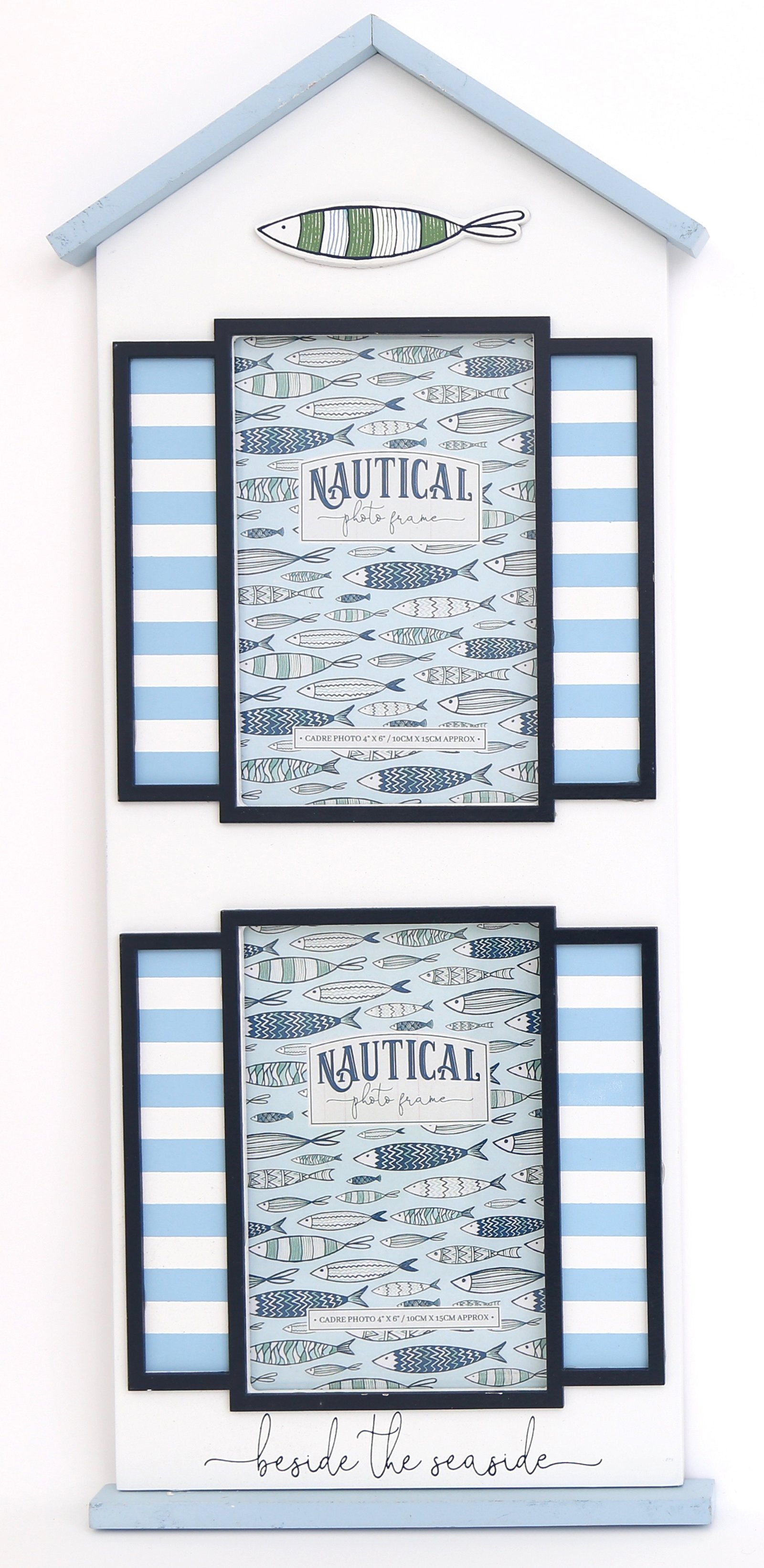 Sea Shore Beach Hut Fish Double Photo Frames