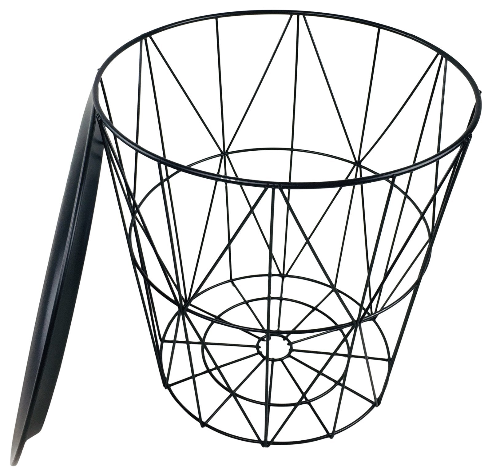 Geometric Black Wire Circular Tray Table