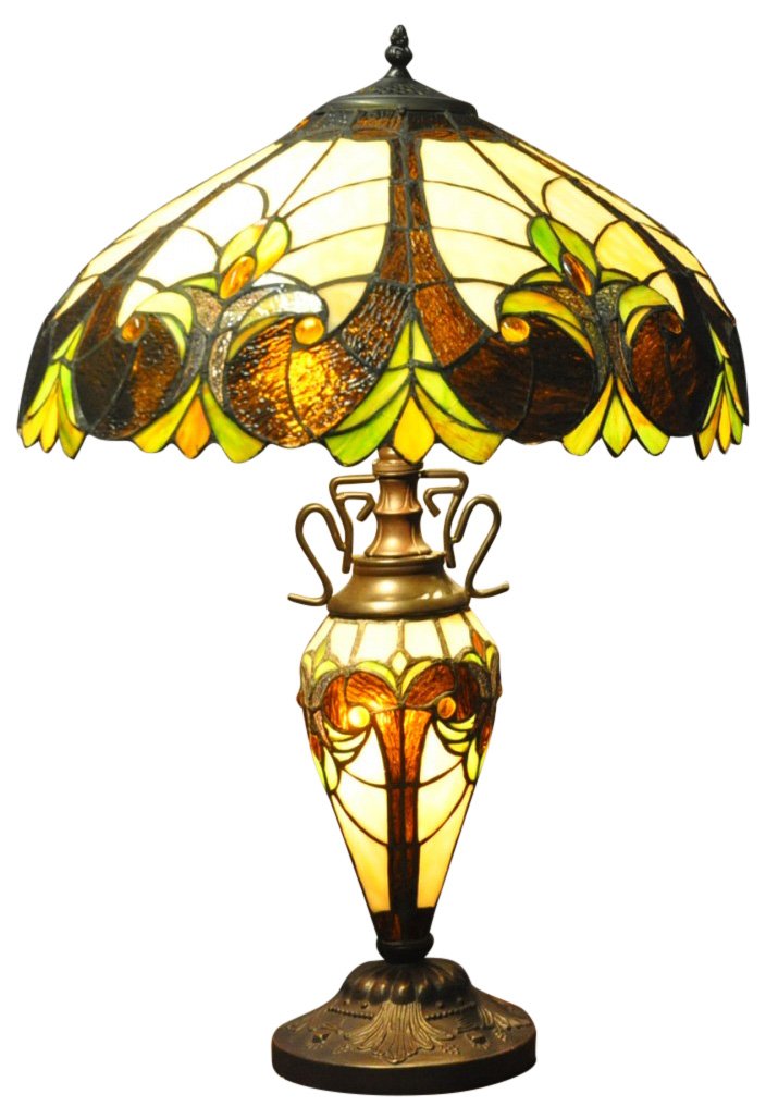 Multicoloured Double Tiffany Lamp 68cm