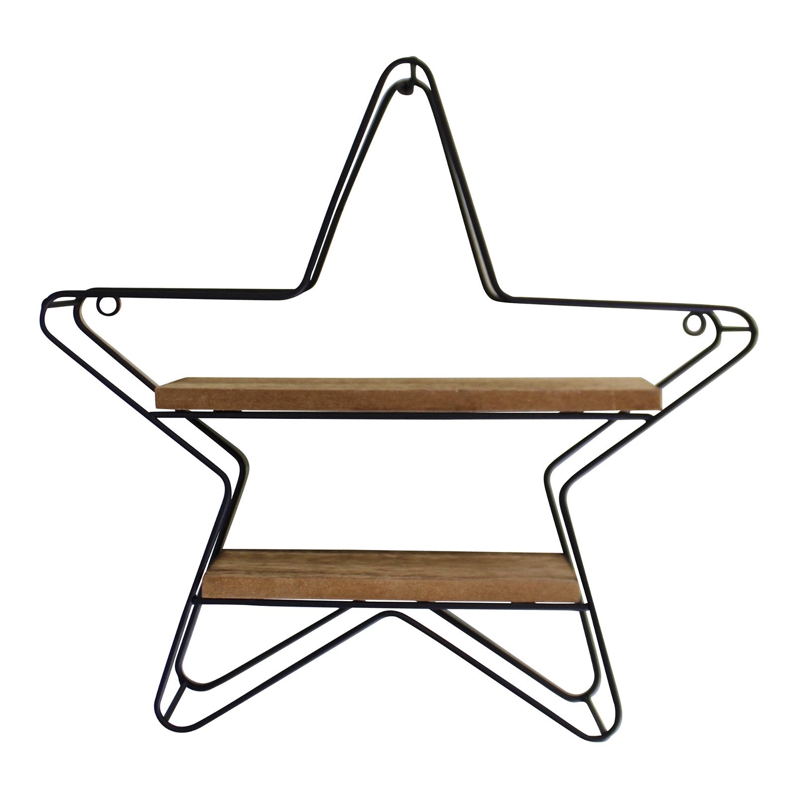 Star Shaped Small Wall Hanging Shelving Unit