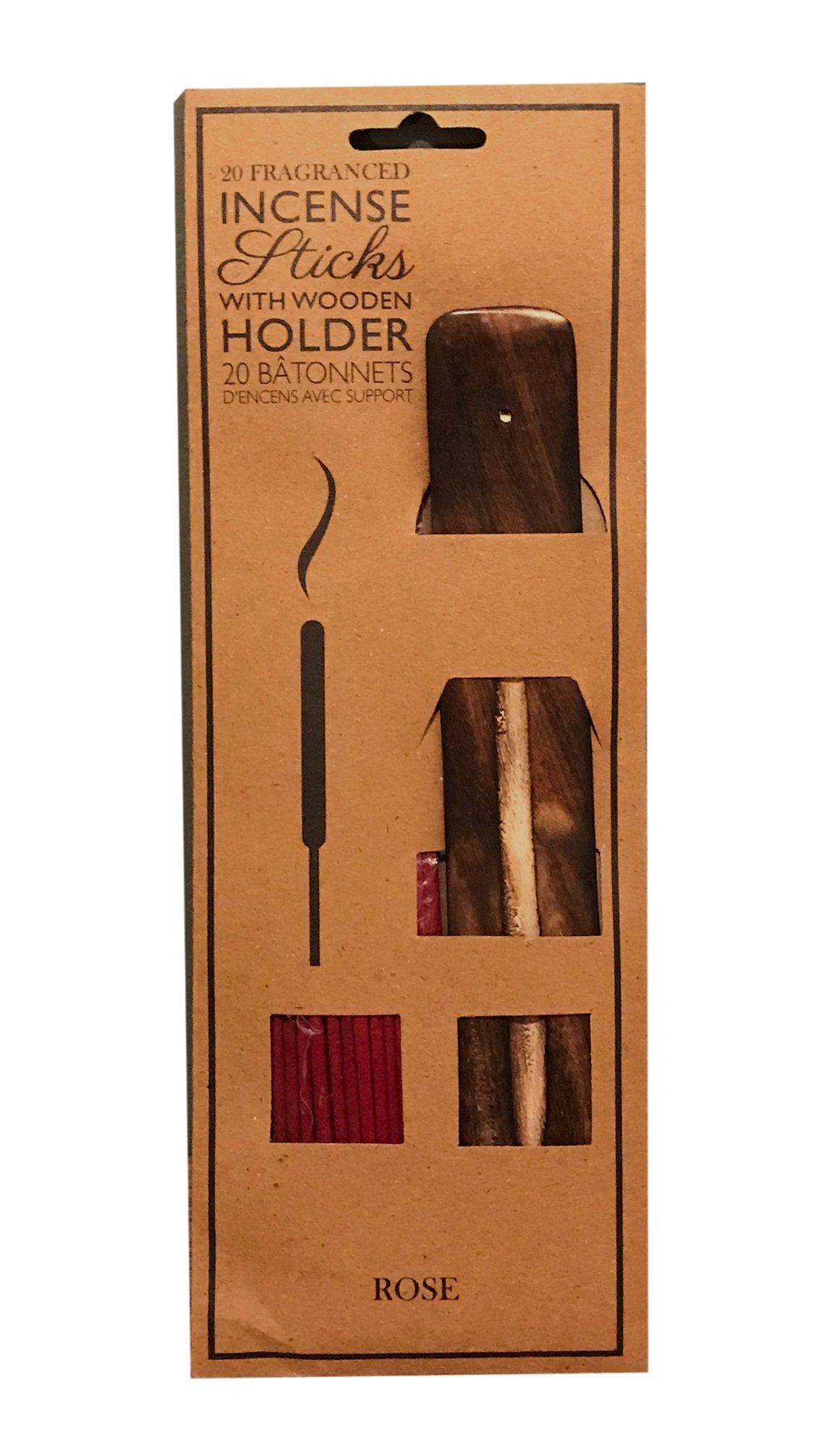 Fragranced Incense Sticks With Holder - Rose