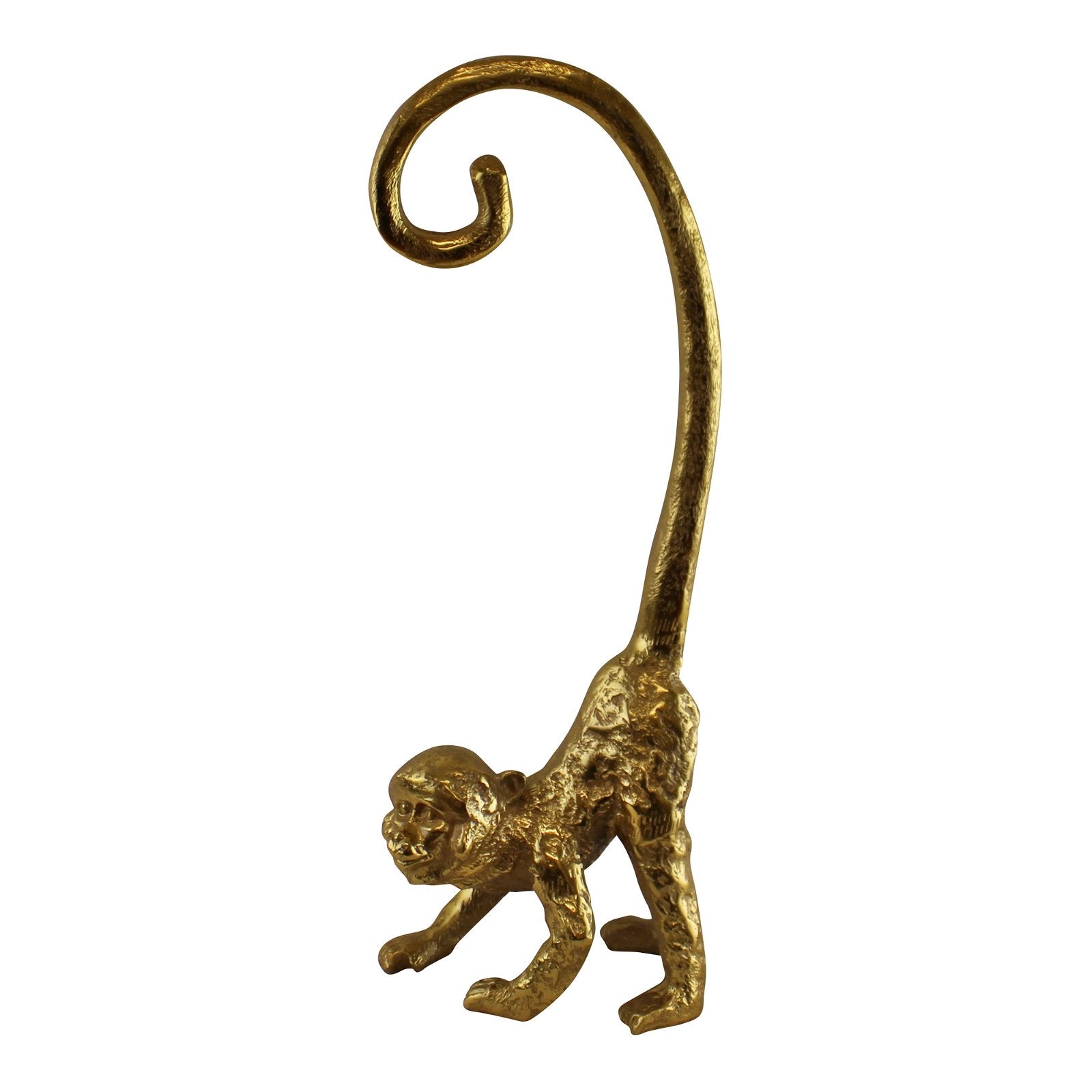 Large Gold Metal Monkey Banana Holder