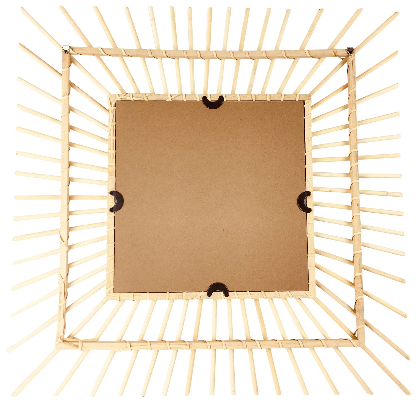 Square Rattan Mirror 60cm