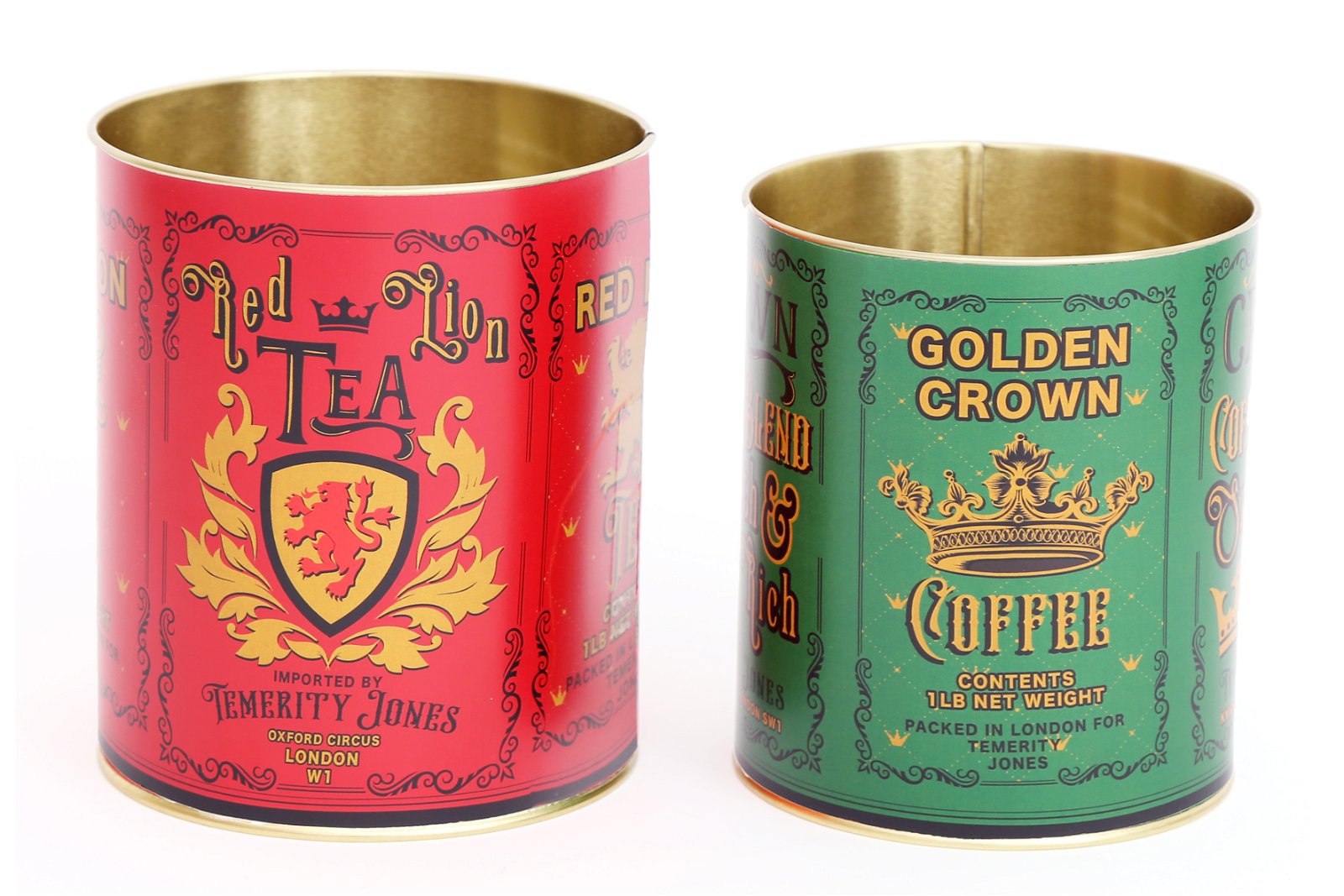Set of 2 Storage Tins On A Pub Theme