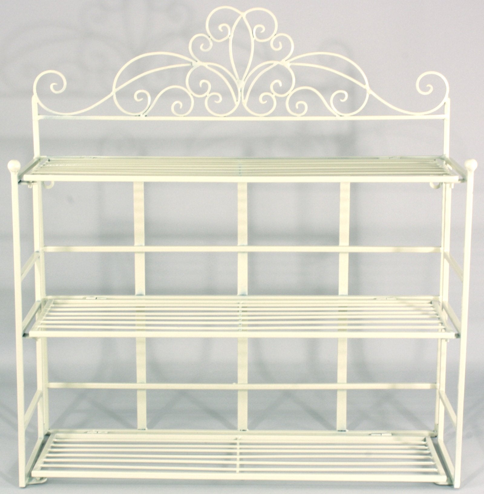 Cream Scroll 3 Tier Wall Hanging Shelf Unit