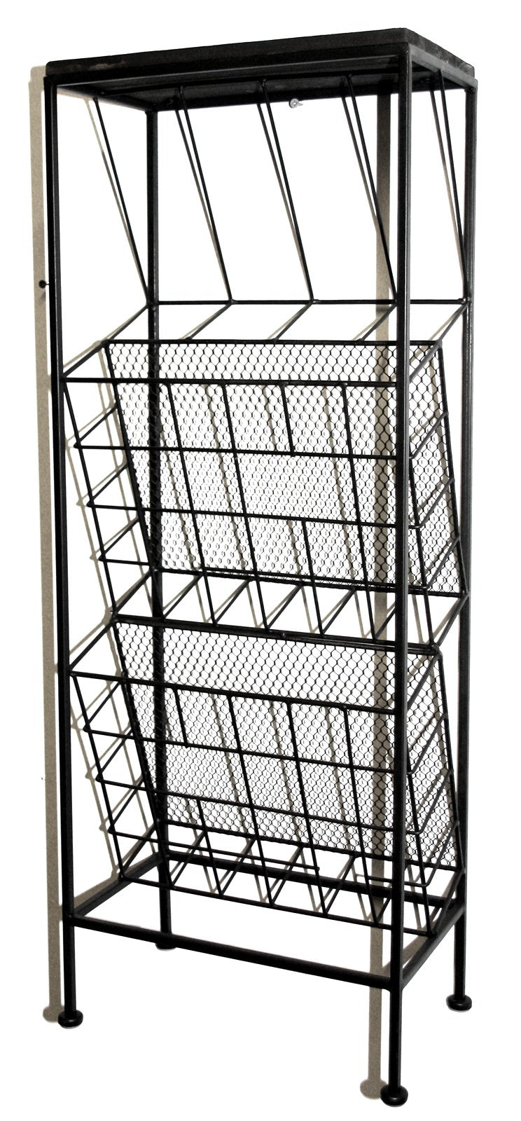 Floor Standing 2 Section Magazine Rack