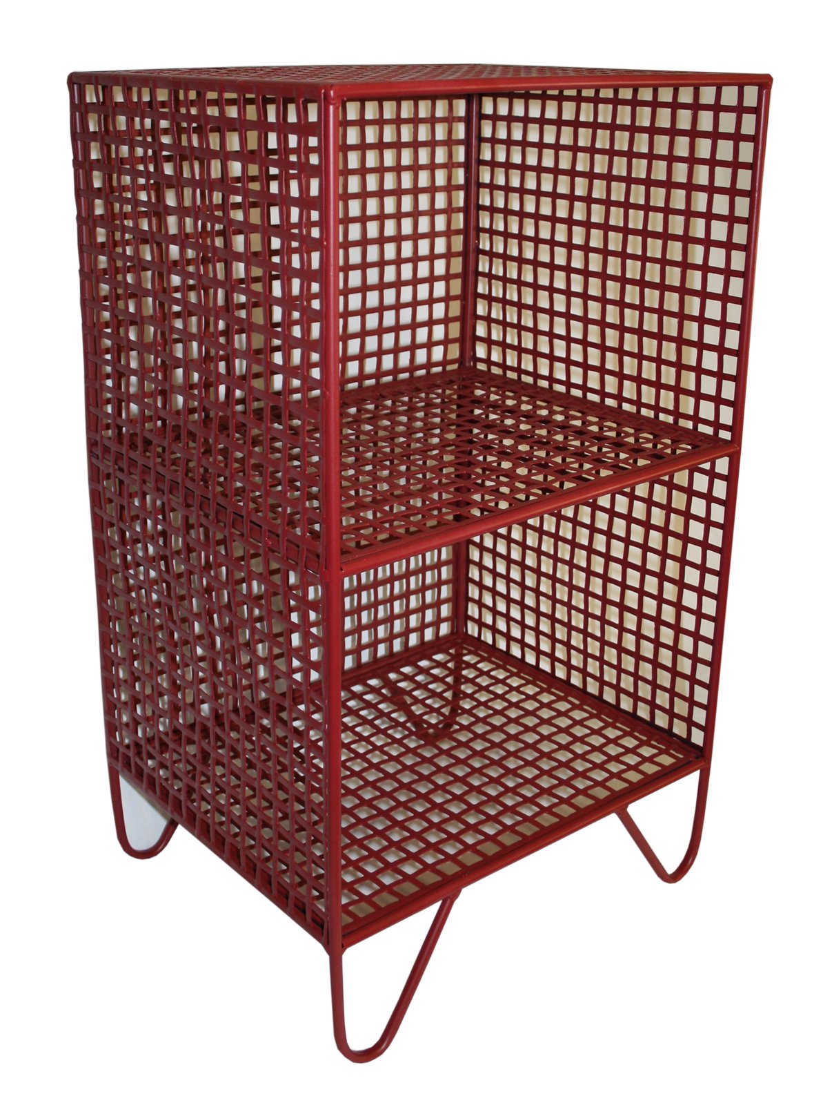 2 Tier Square Side Table Red