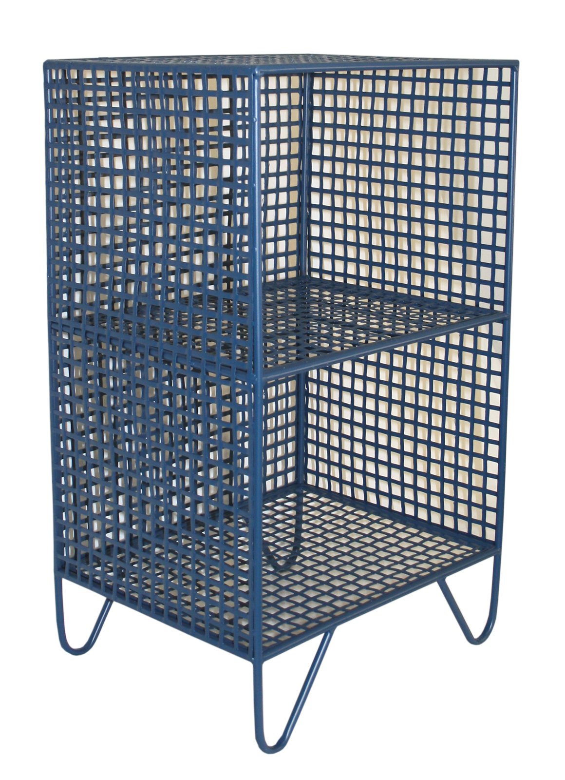 2 Tier Square Side Table Blue