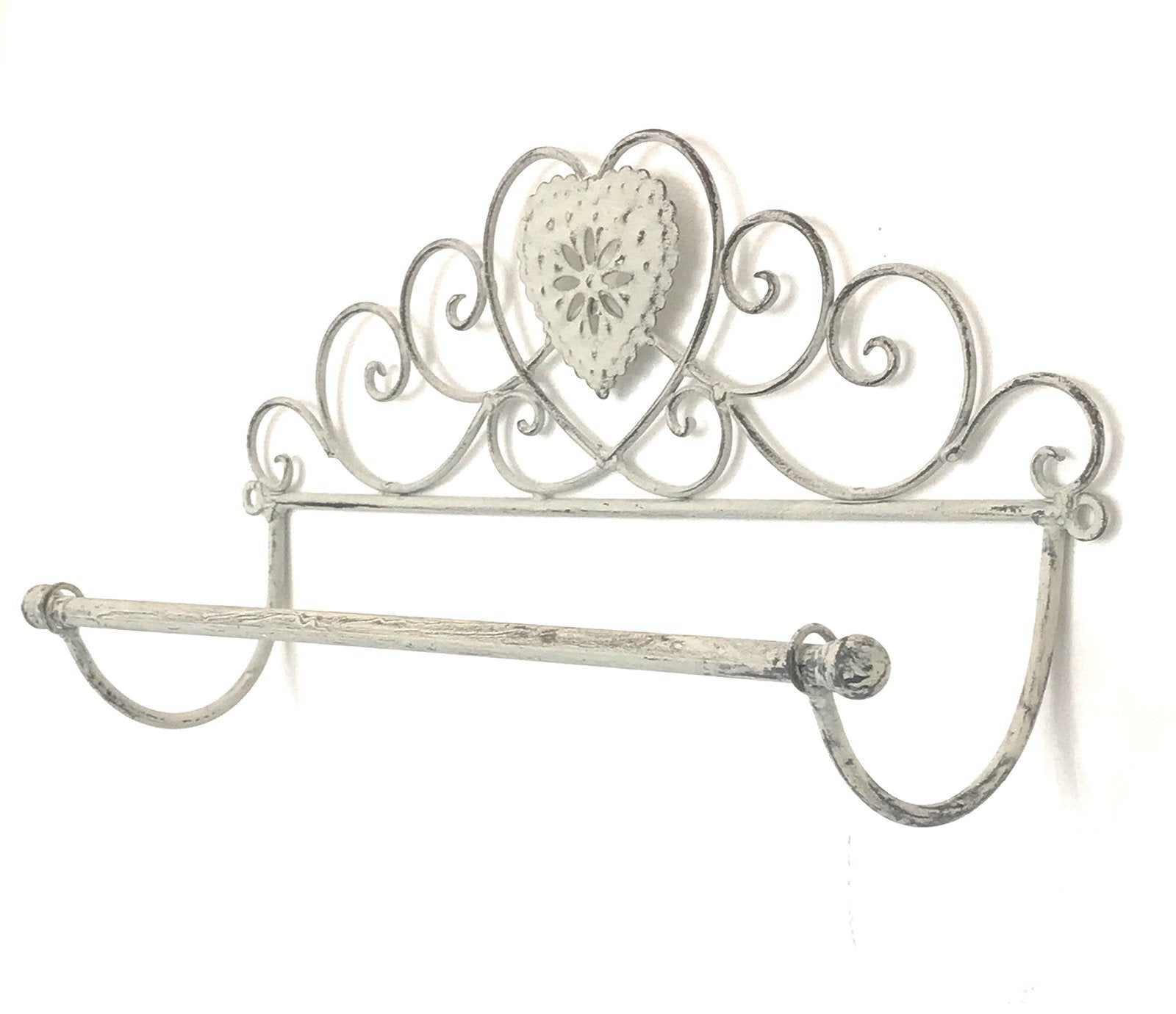 Grey Heart Wall Hanging Kitchen Roll Holder