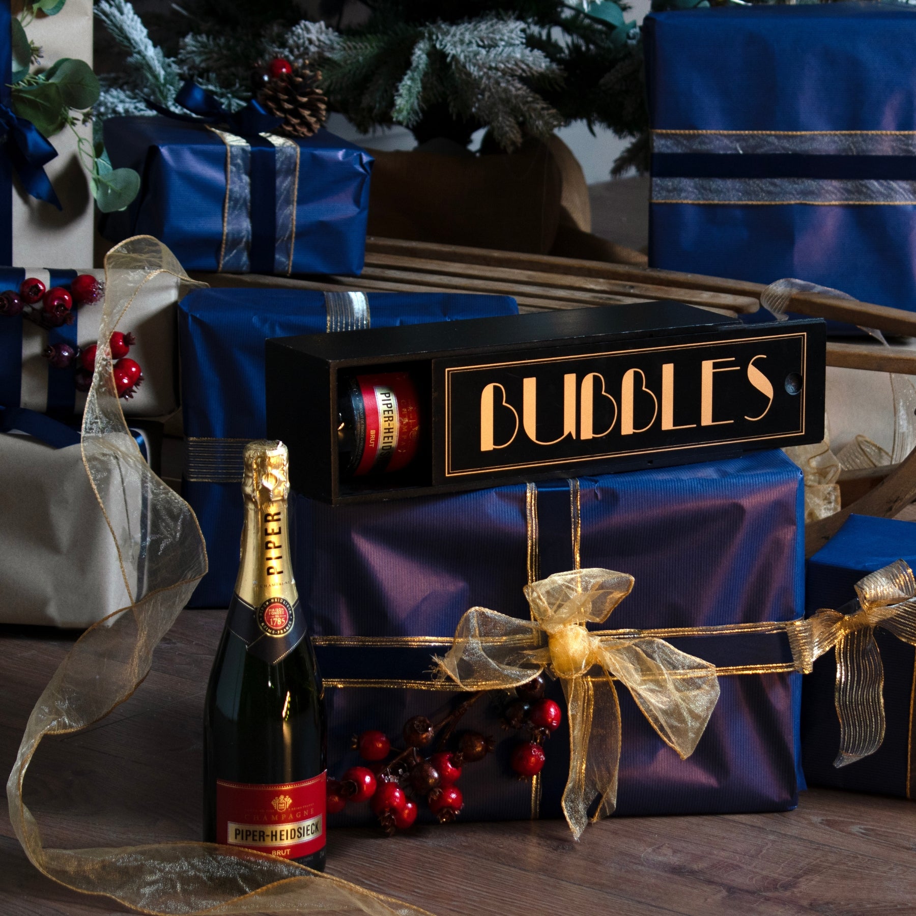 Art Deco 'Bubbles' Champagne Box