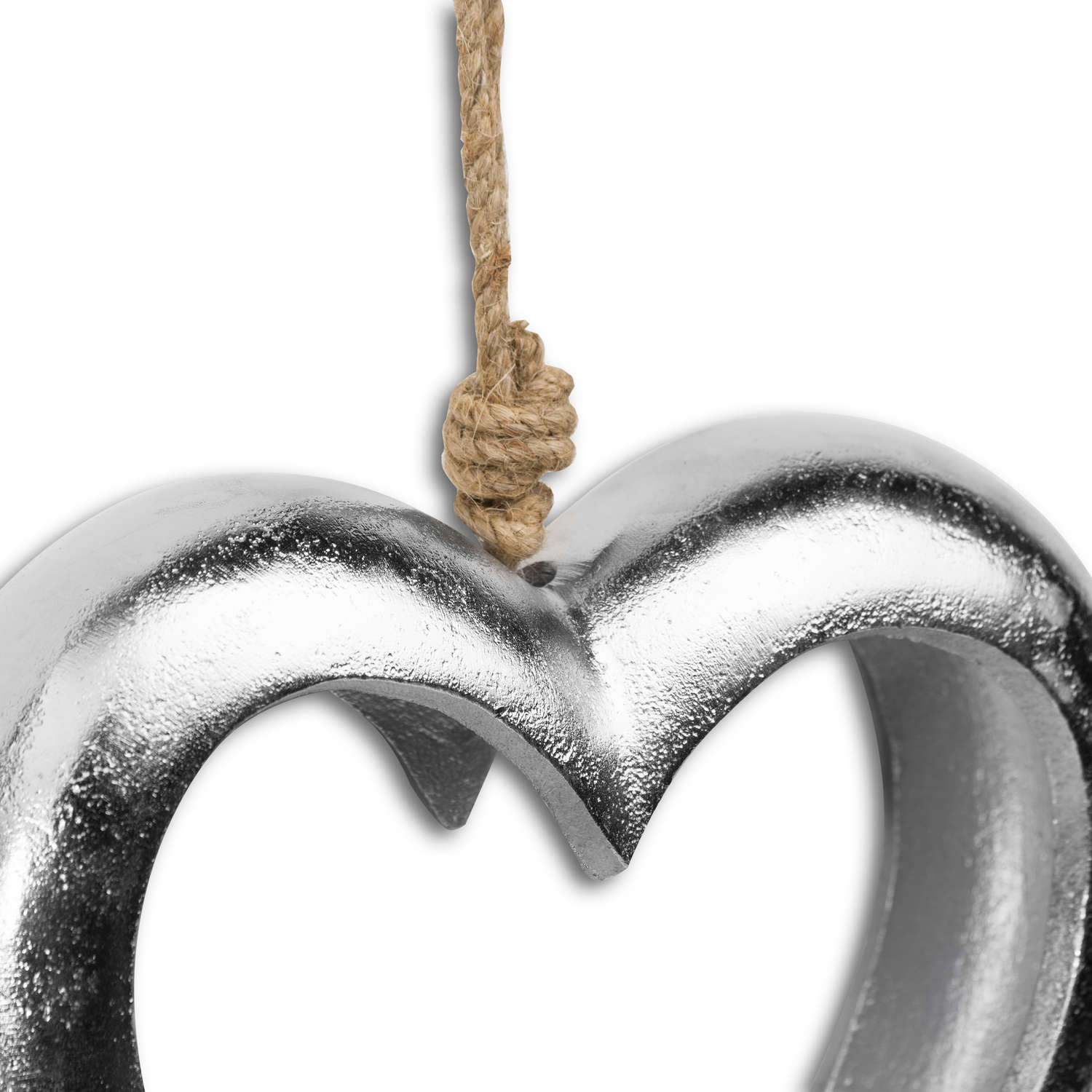 Casted Silver Cut Out Heart