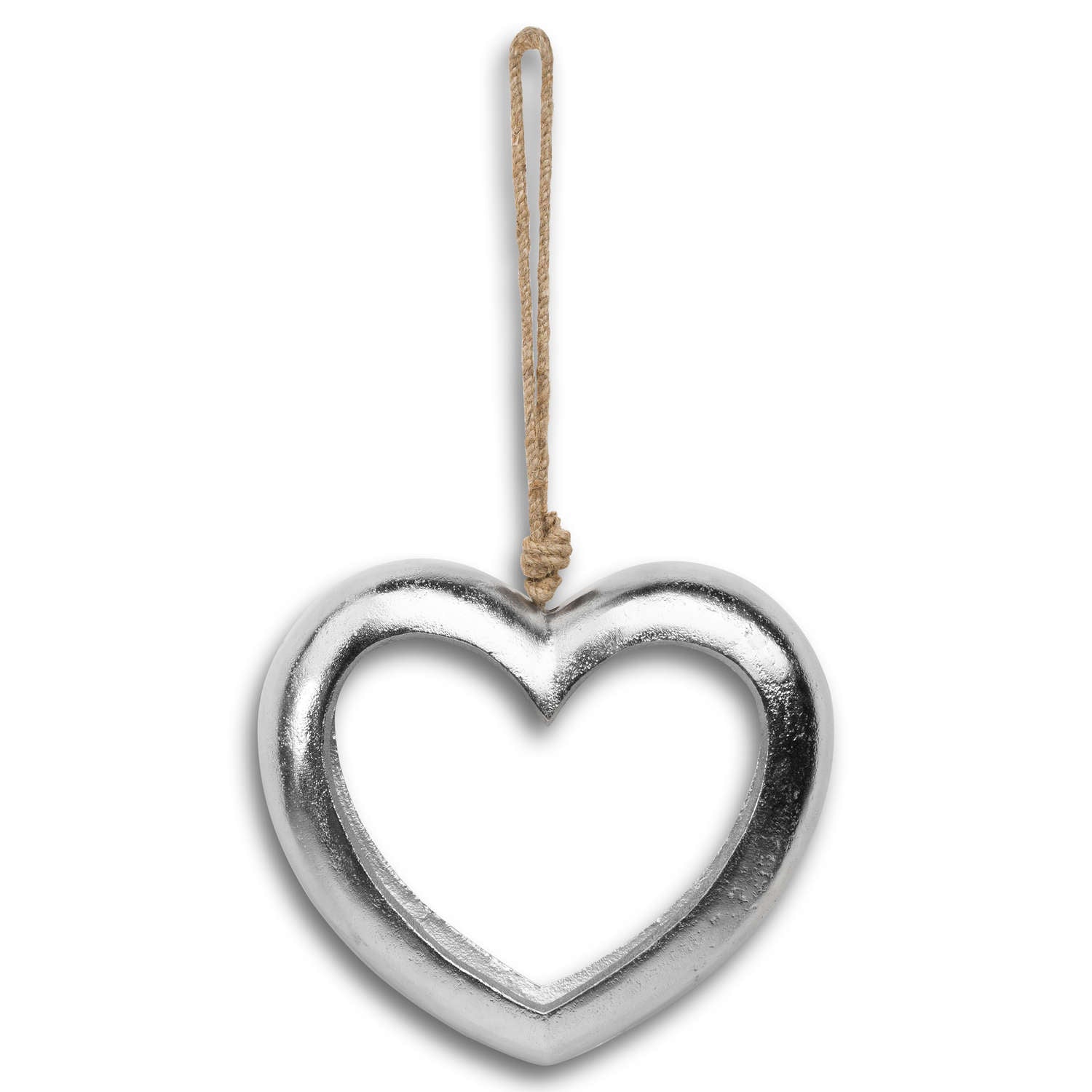 Casted Silver Cut Out Heart