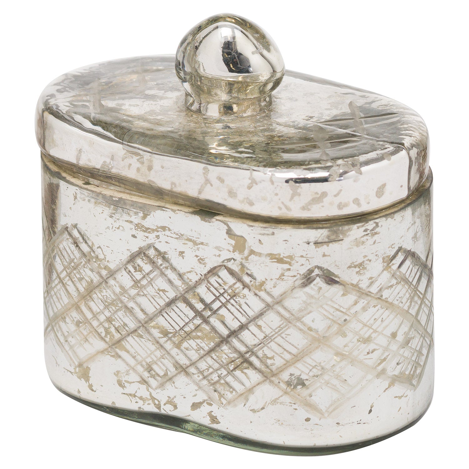 Silver Foil Effect Trinket Jar