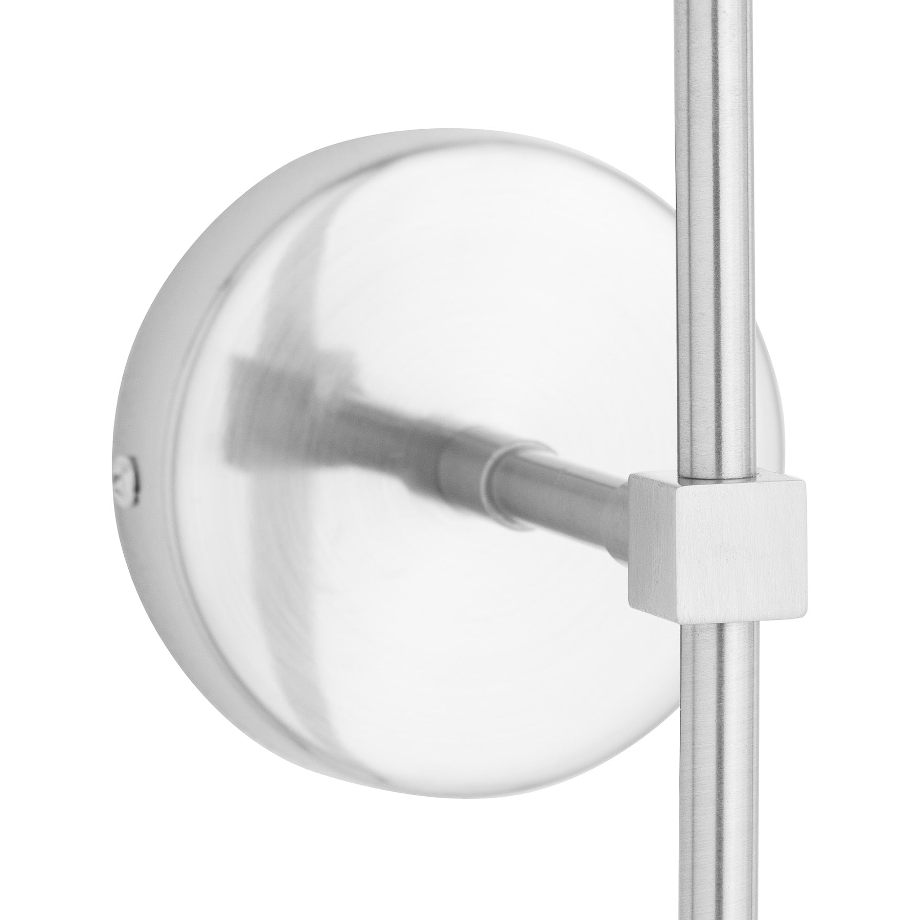 Silver Smoked Glass Globe Wall Pendant