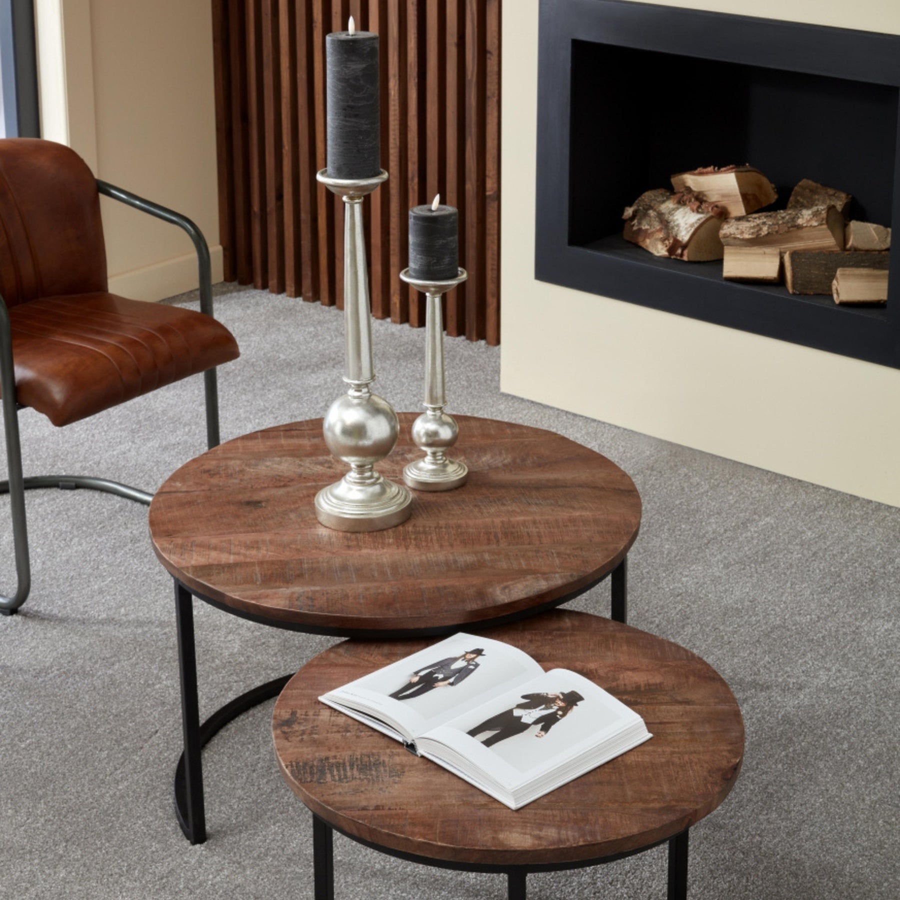 Farrah Collection Silver Tall Dinner Candle Holder