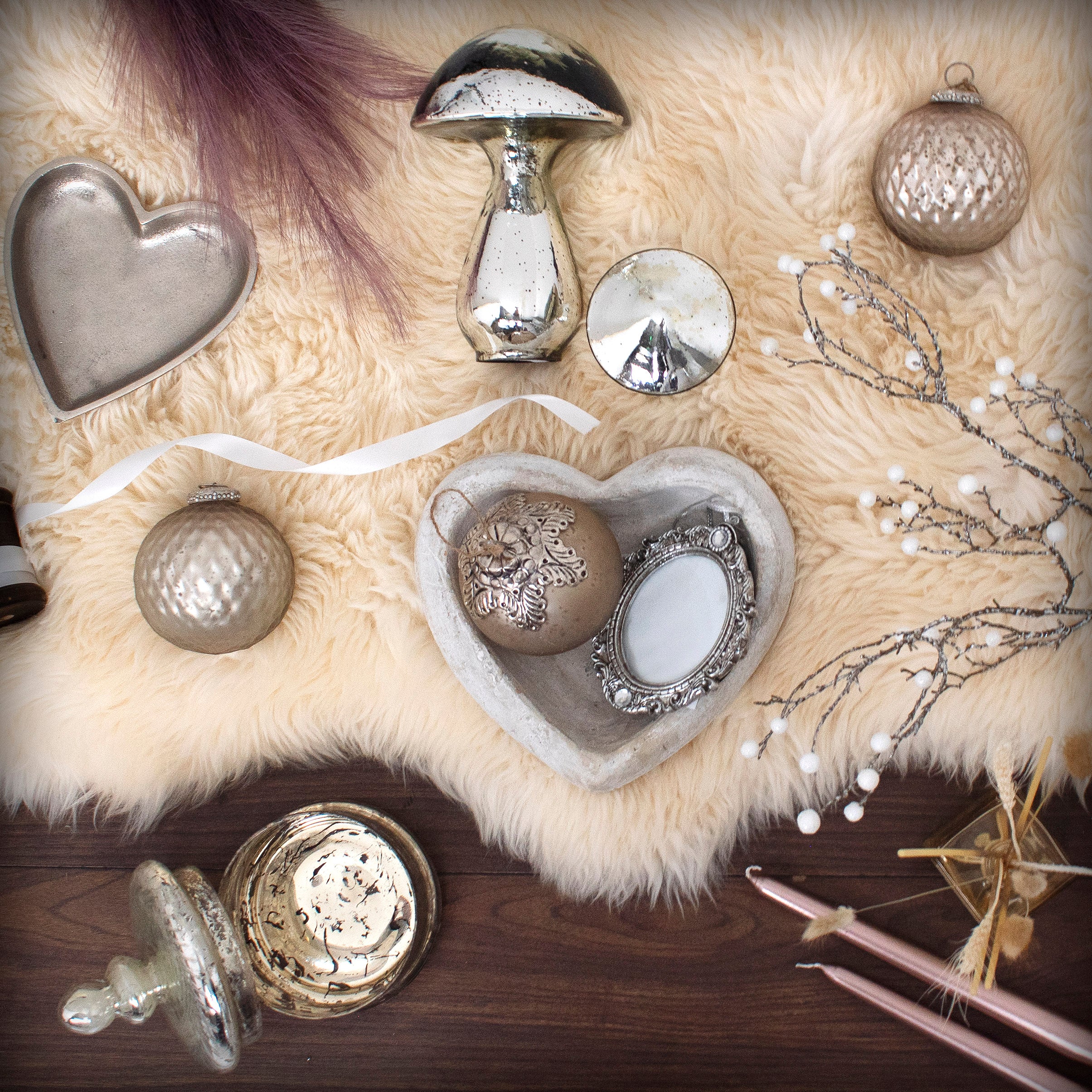 Cast Aluminium Heart Dish