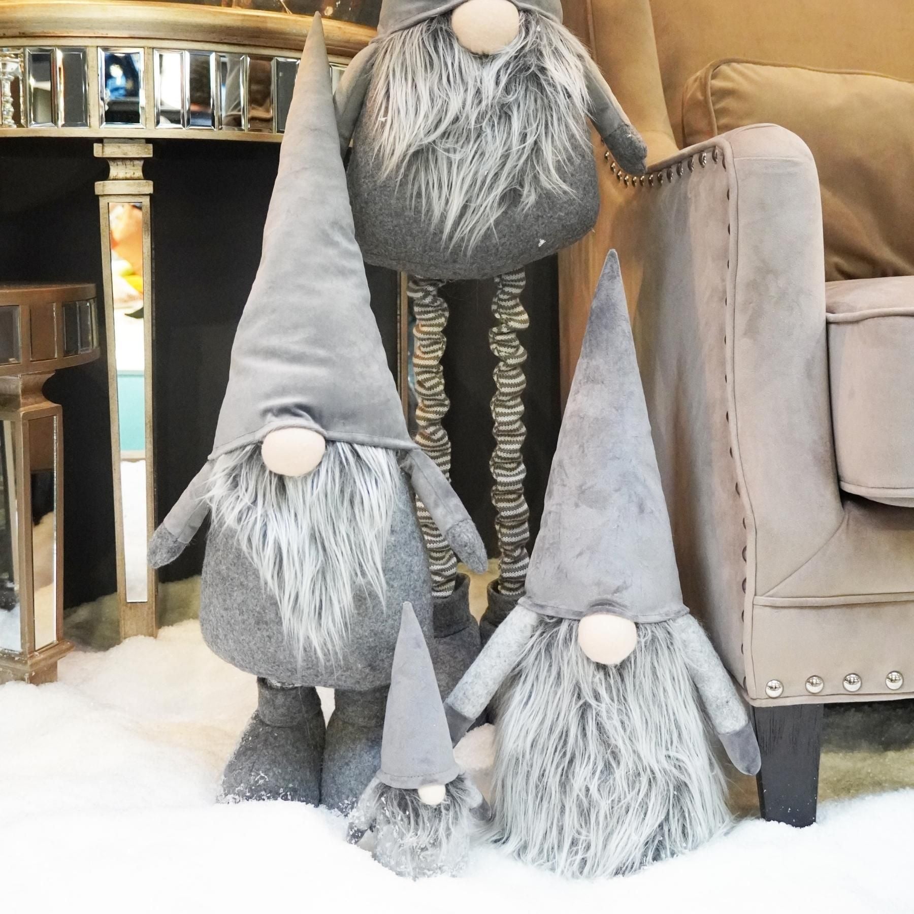 Tall Grey Velvet Gonk