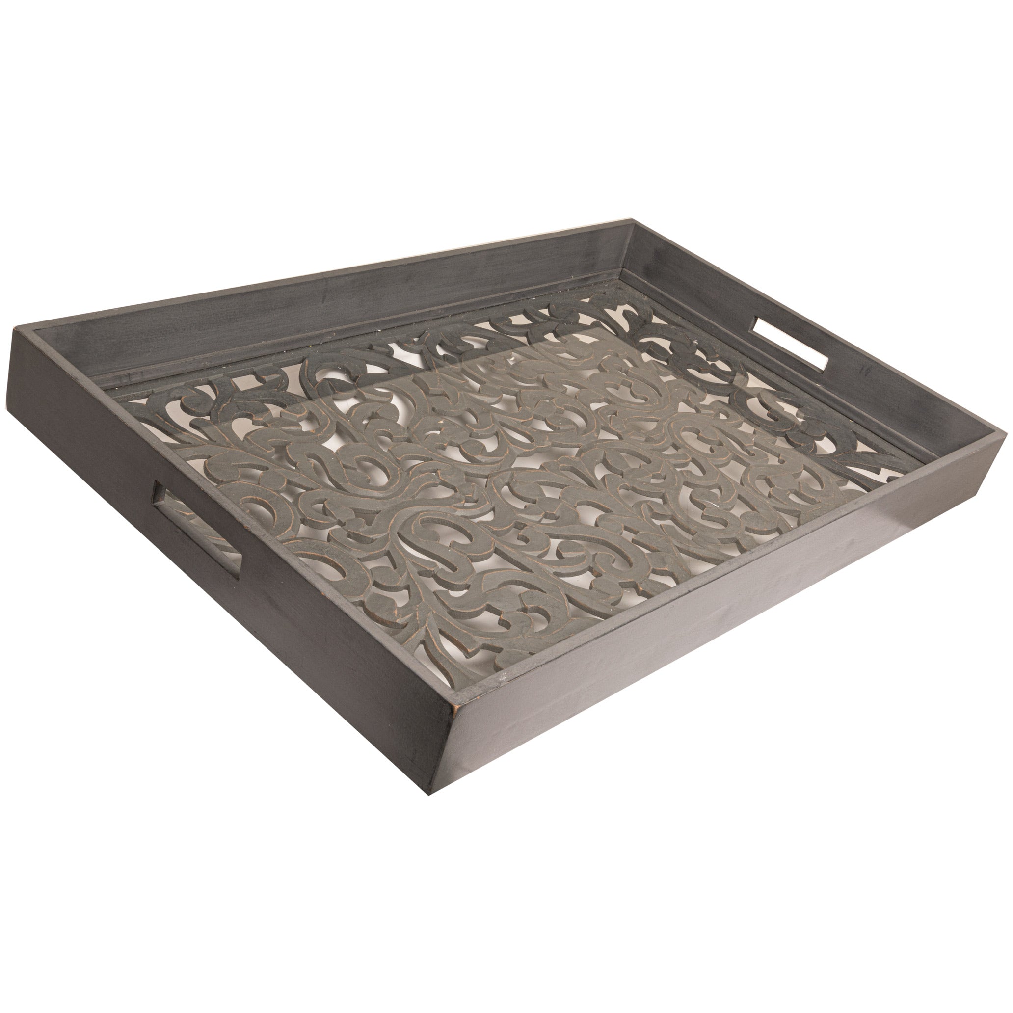 Large Rectangular Carved Louis Tray