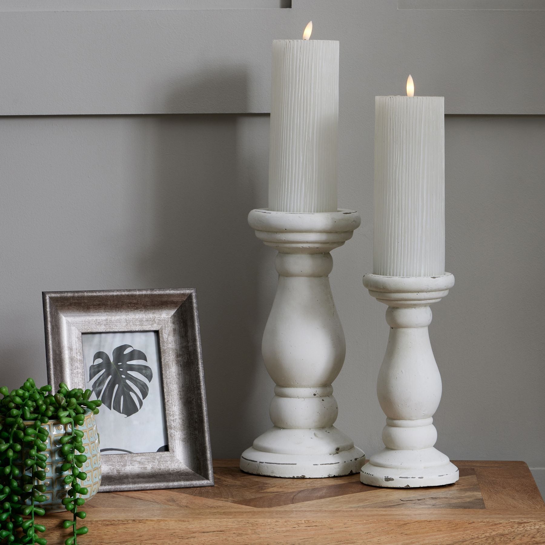 Matt White Ceramic Candle Holder