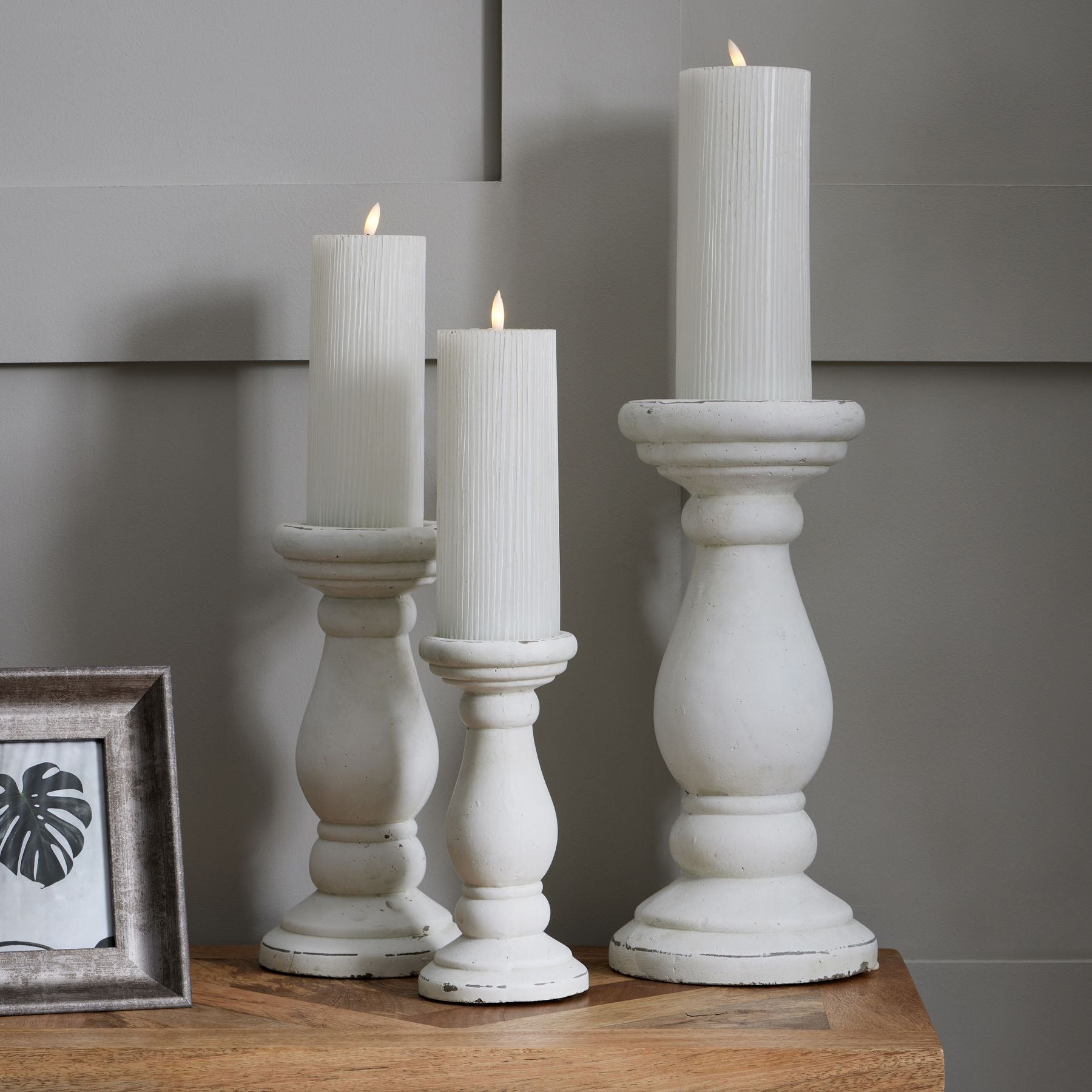 Matt White Ceramic Candle Holder