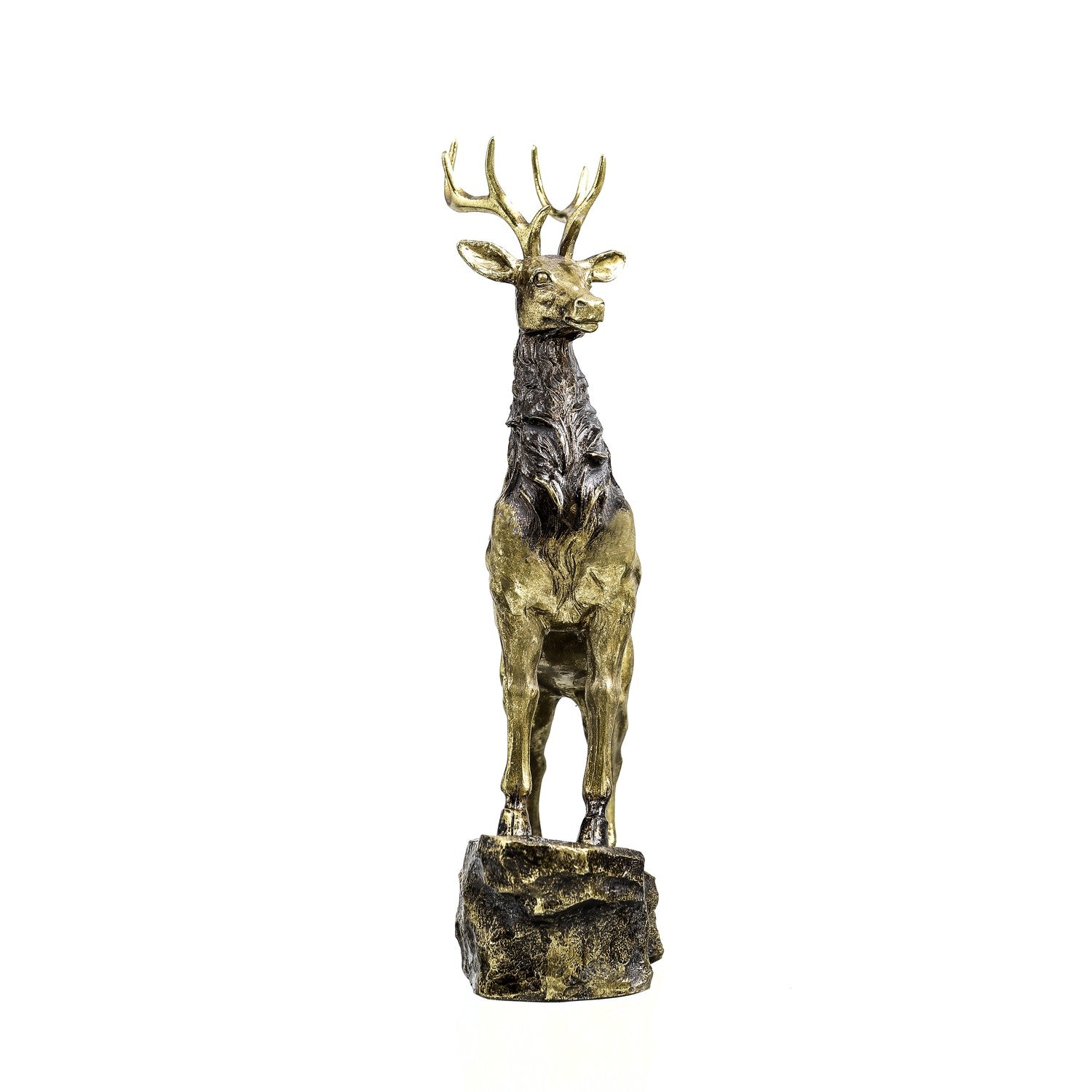 Large Gold Standing Stag Ornament