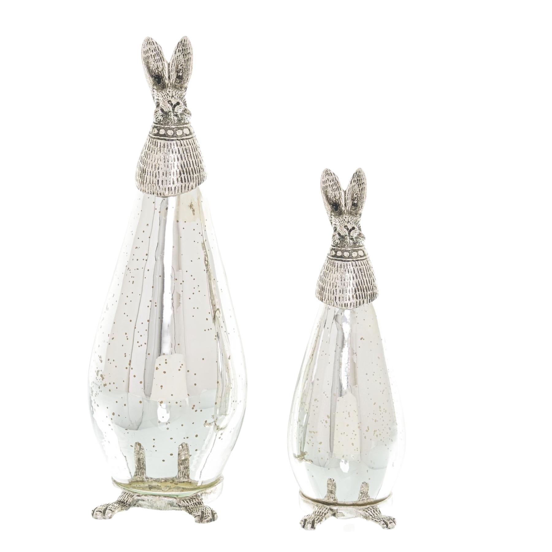 Silver Bunny Ornament