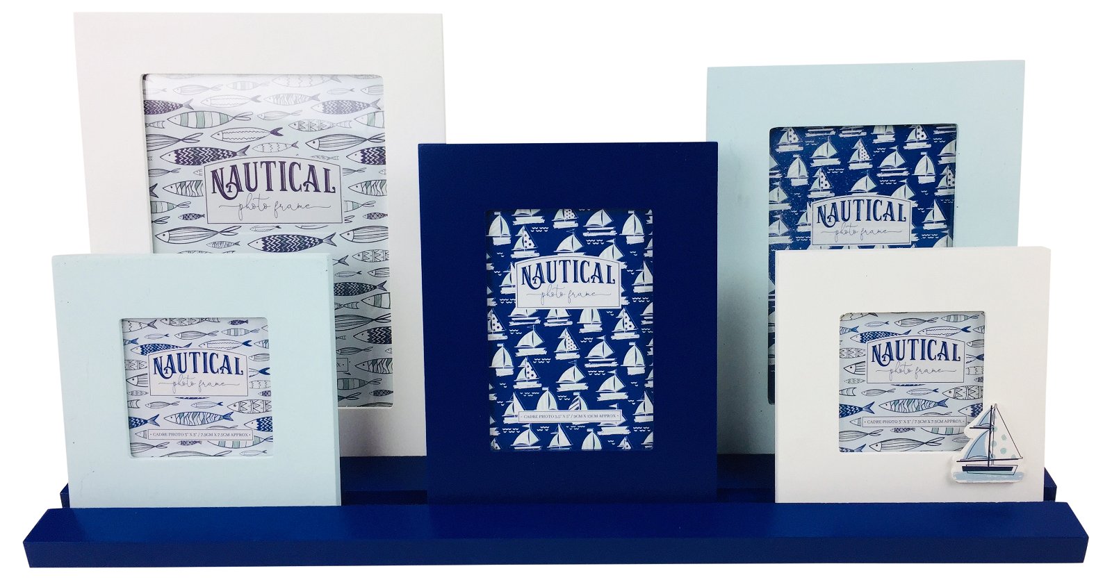 Boat Sea Life Five Frames on Tray