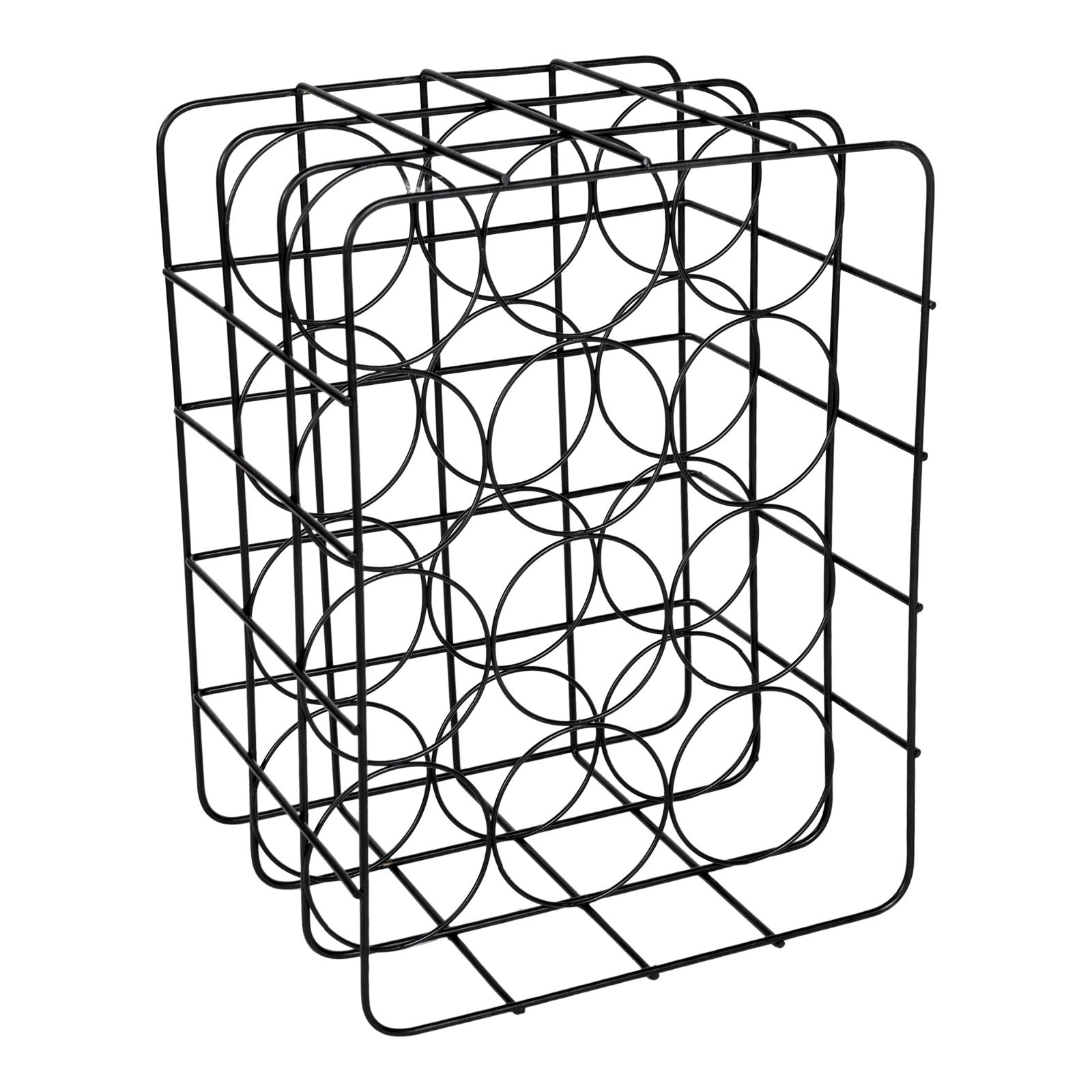 Black Iron 12 Bottle Wine Rack