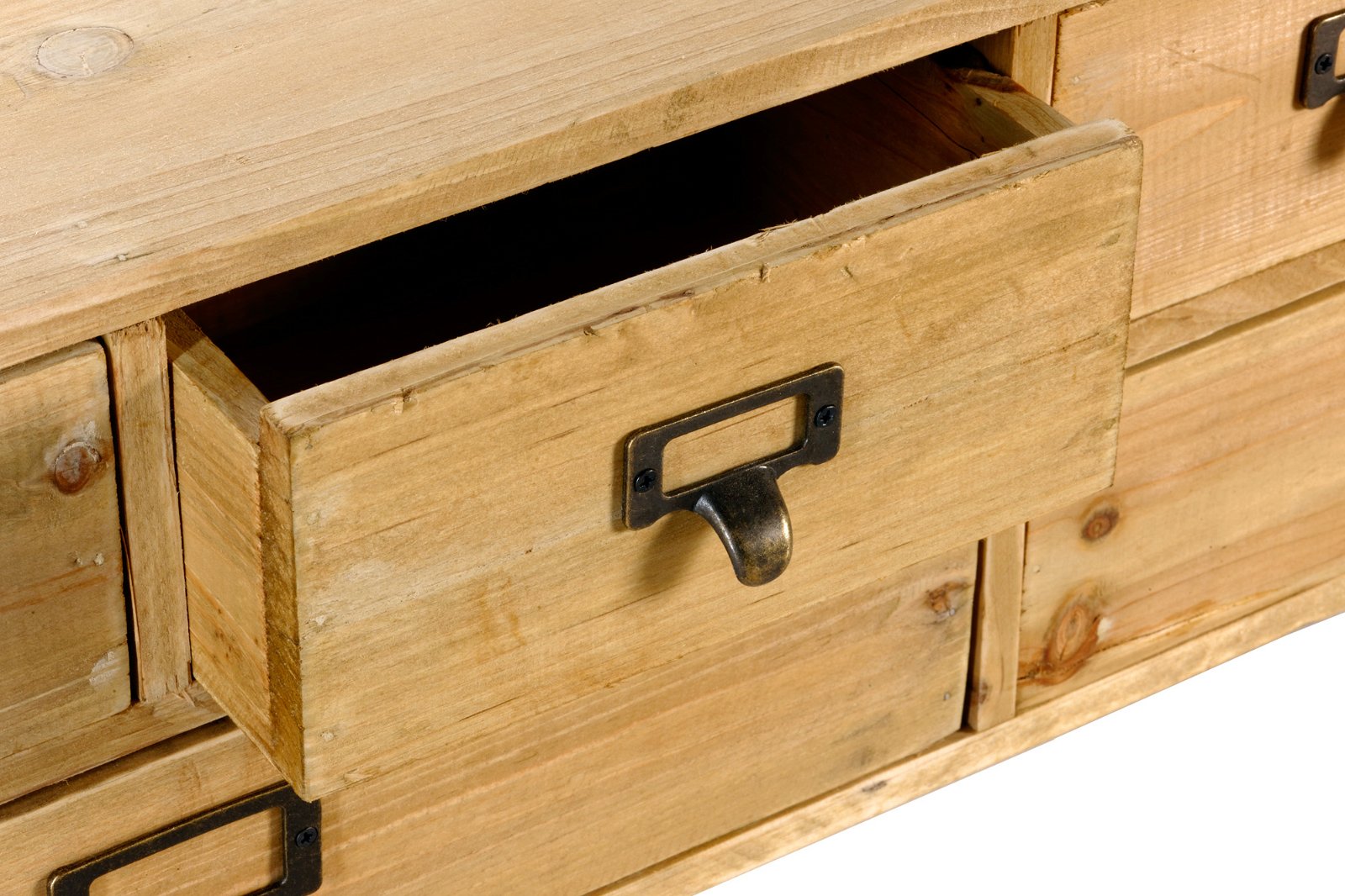 Wide 6 Drawers Wood Storage Organizer 80 x 15 x 20 cm