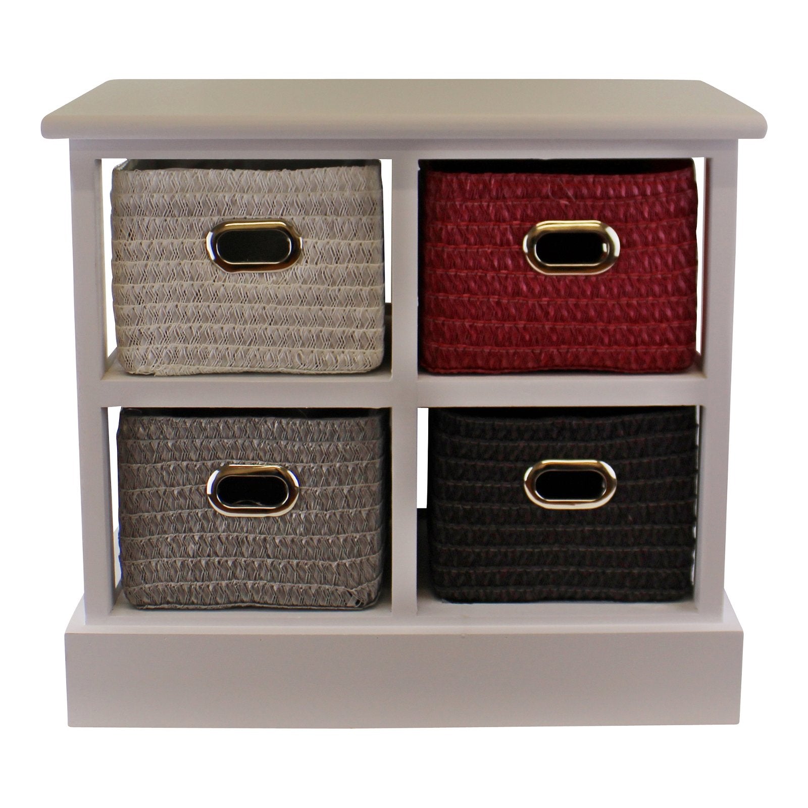 Small Storage Unit With 4 Multicoloured Baskets