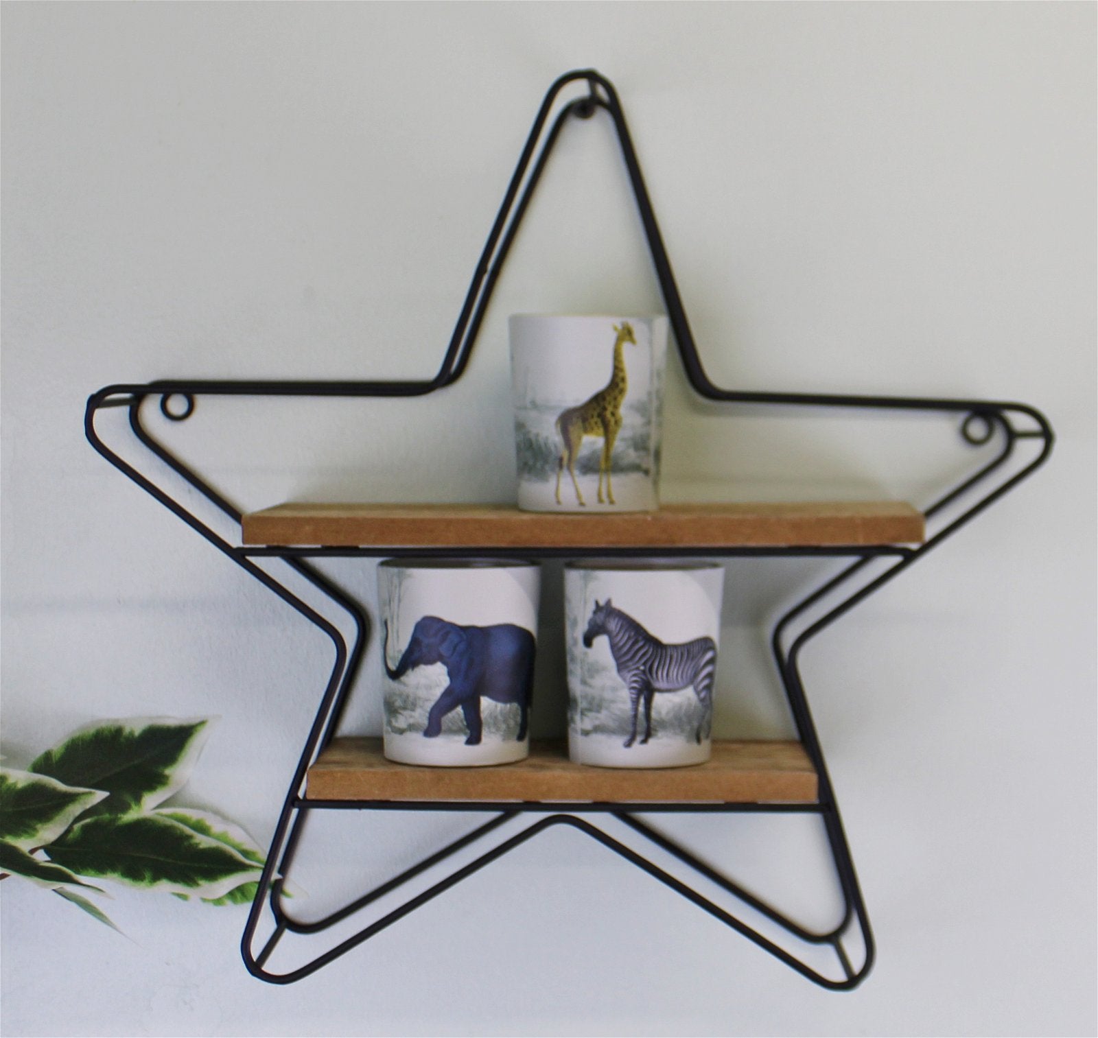 Star Shaped Small Wall Hanging Shelving Unit