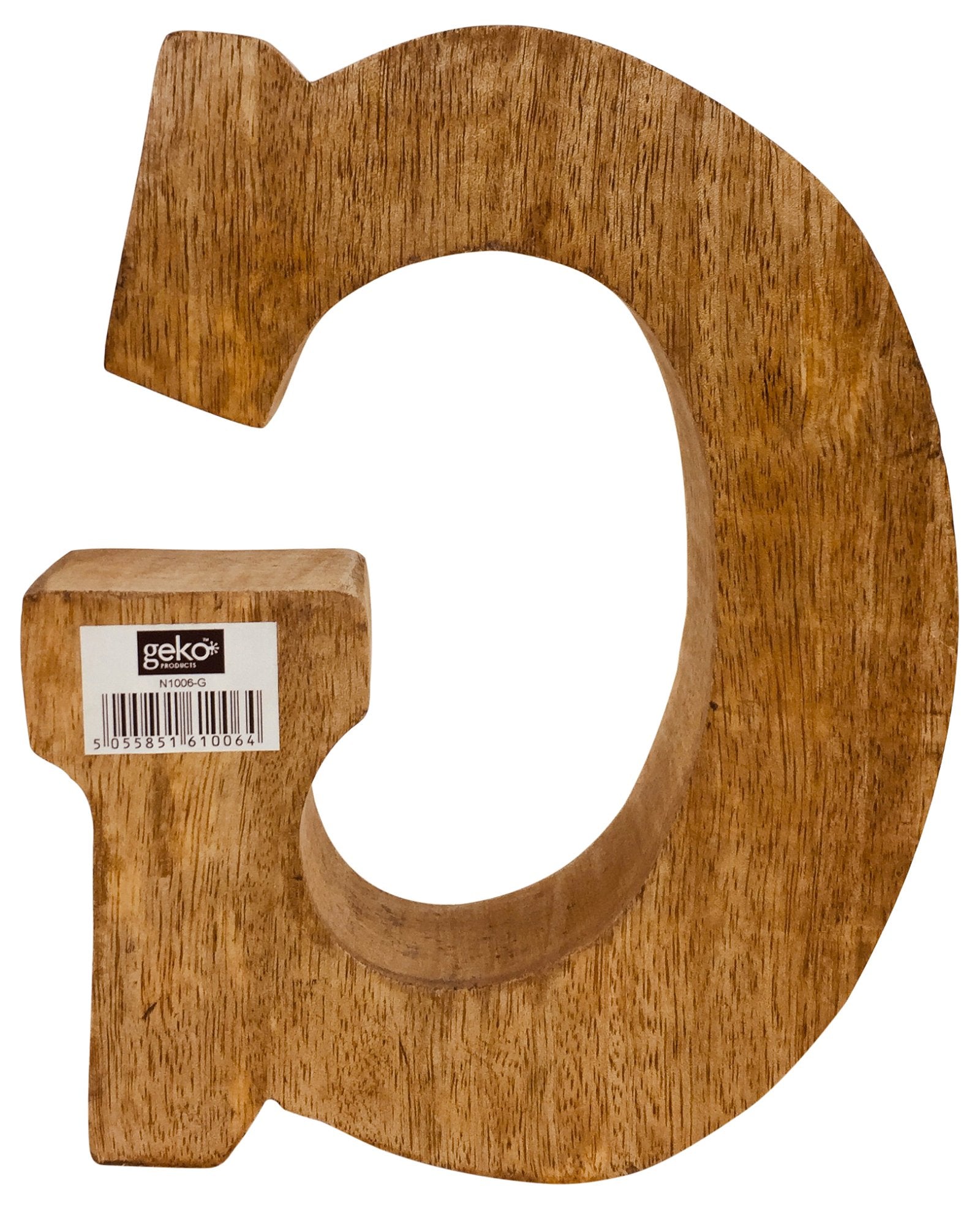 Hand Carved Wooden Geometric Letters Girl