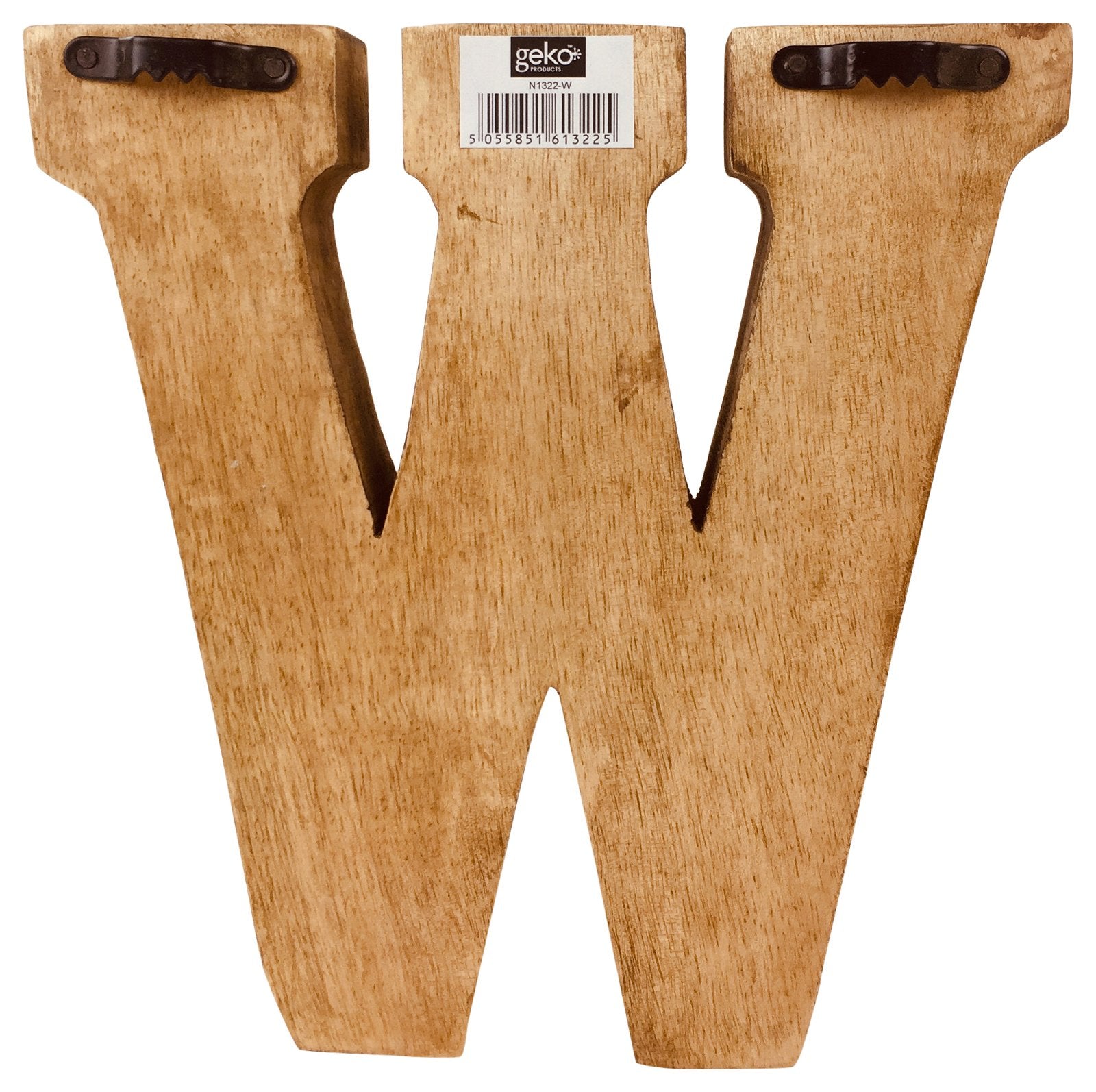 Hand Carved Wooden Flower Letter W