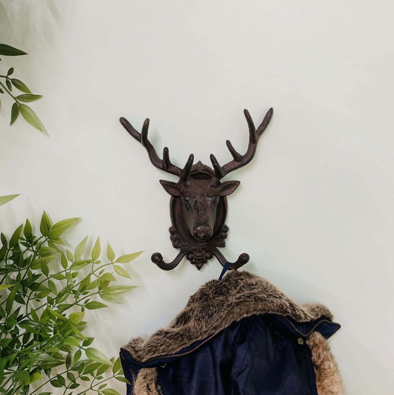 Stag 2 Hook Rack 27x26cm